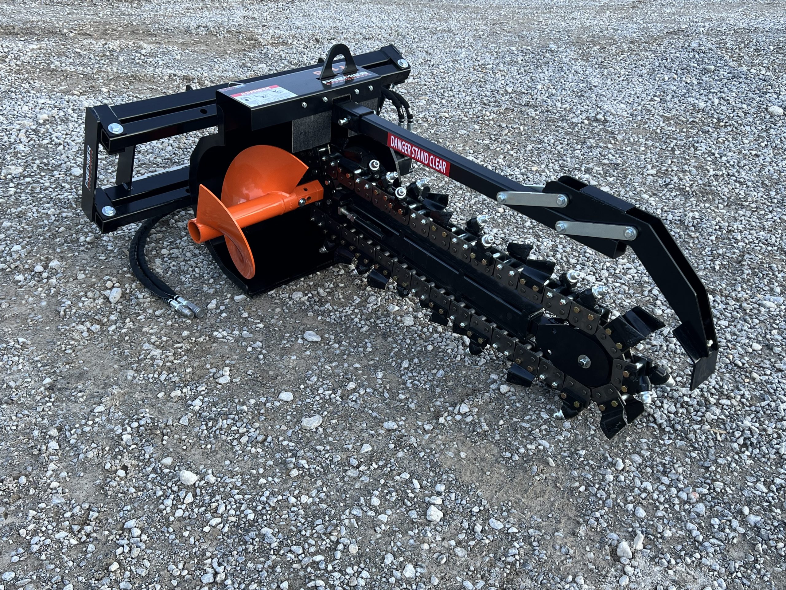 Premier T155 48" x 6" Trencher Attachment 50/50 Bullet Teeth Fits Skid Steer Quick Attach - Image 4