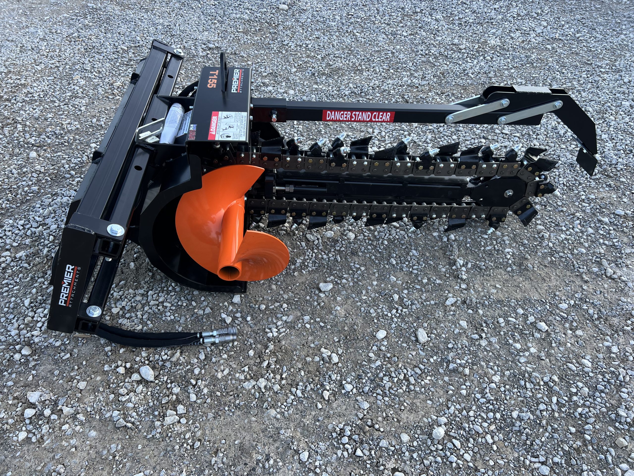 Premier T155 48" x 6" Trencher Attachment 50/50 Bullet Teeth Fits Skid Steer Quick Attach - Image 5