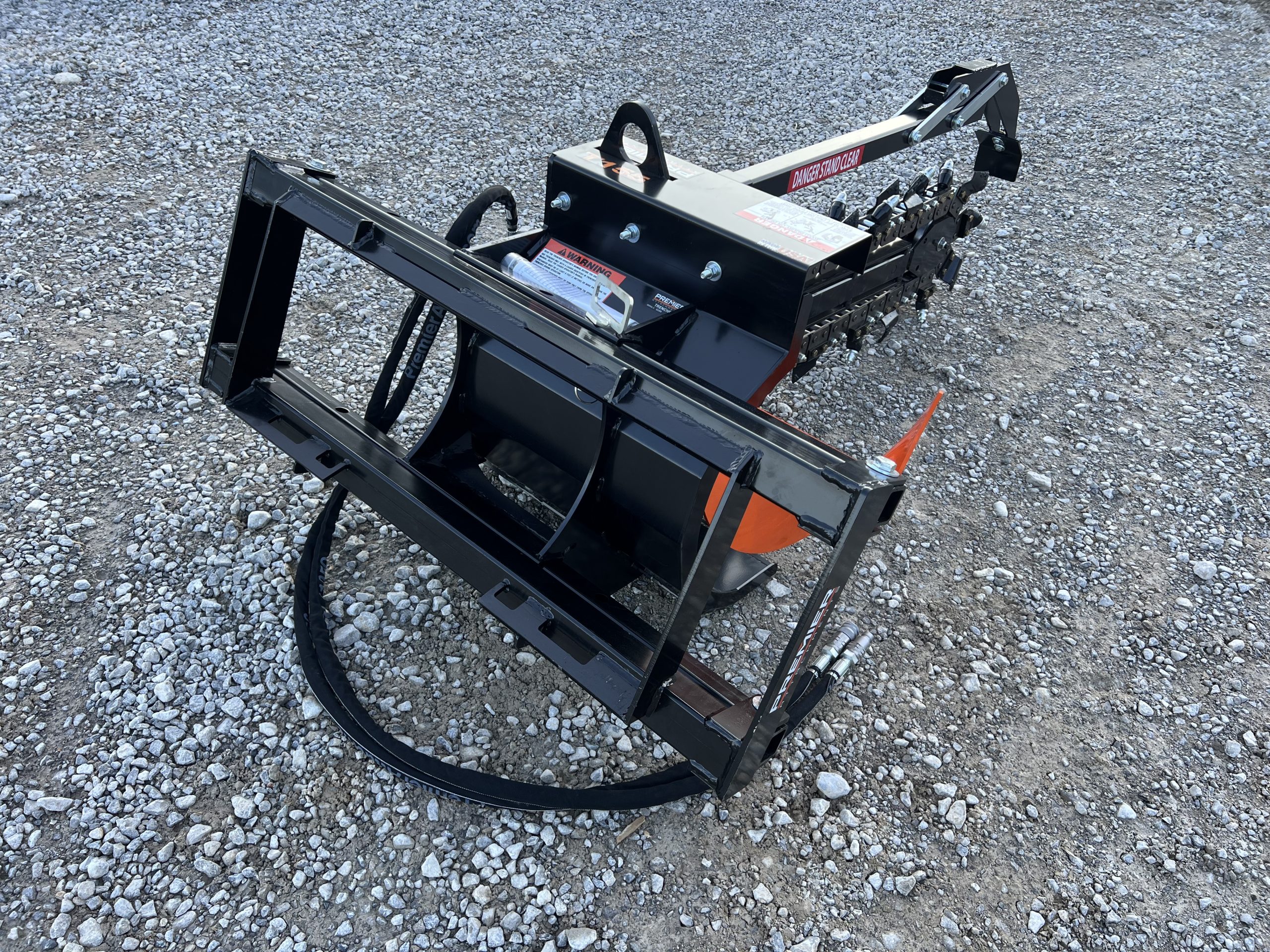 Premier T155 48" x 6" Trencher Attachment 50/50 Bullet Teeth Fits Skid Steer Quick Attach - Image 6