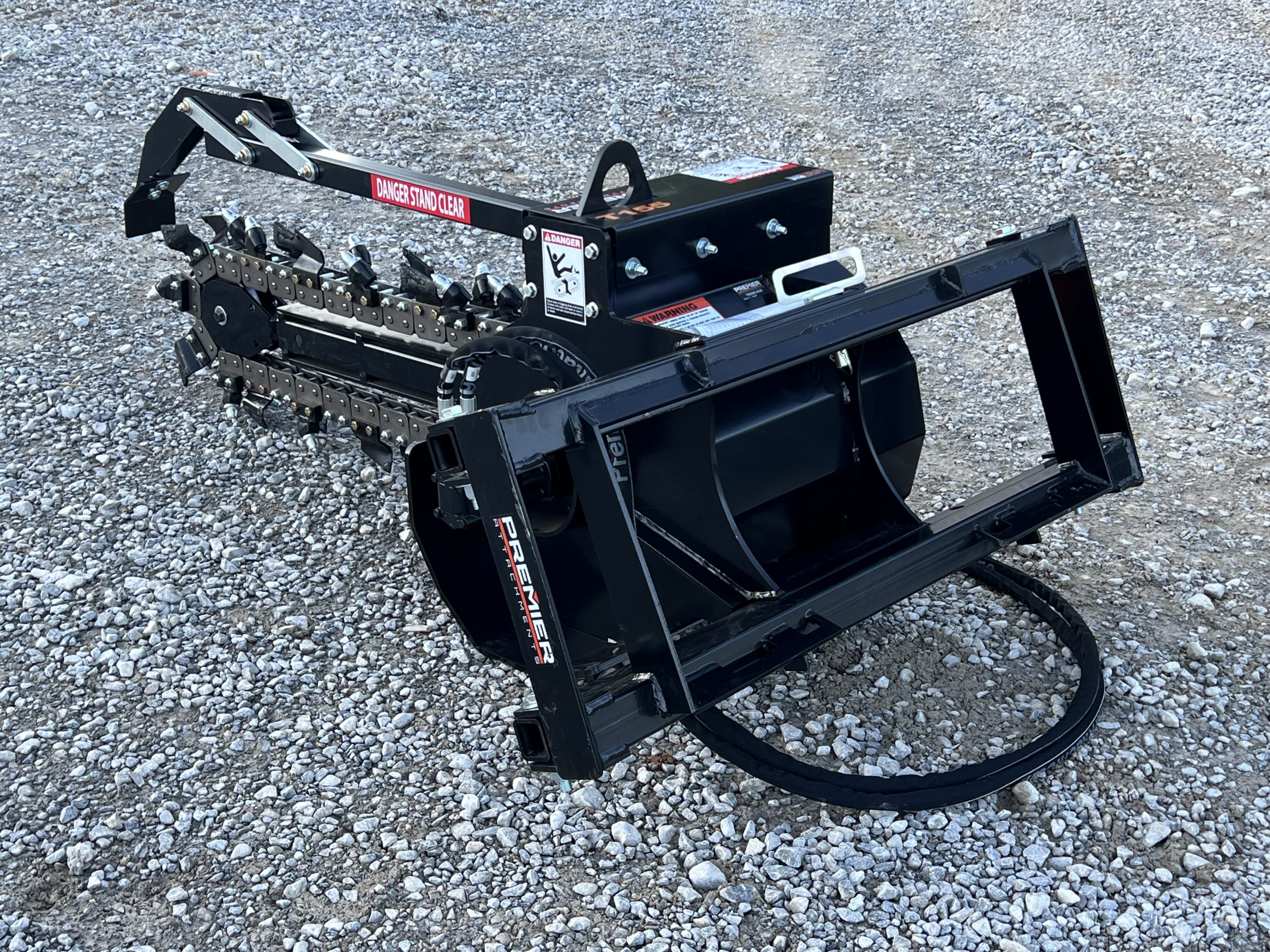 Premier T155 48" x 6" Trencher Attachment 50/50 Bullet Teeth Fits Skid Steer Quick Attach - Image 8