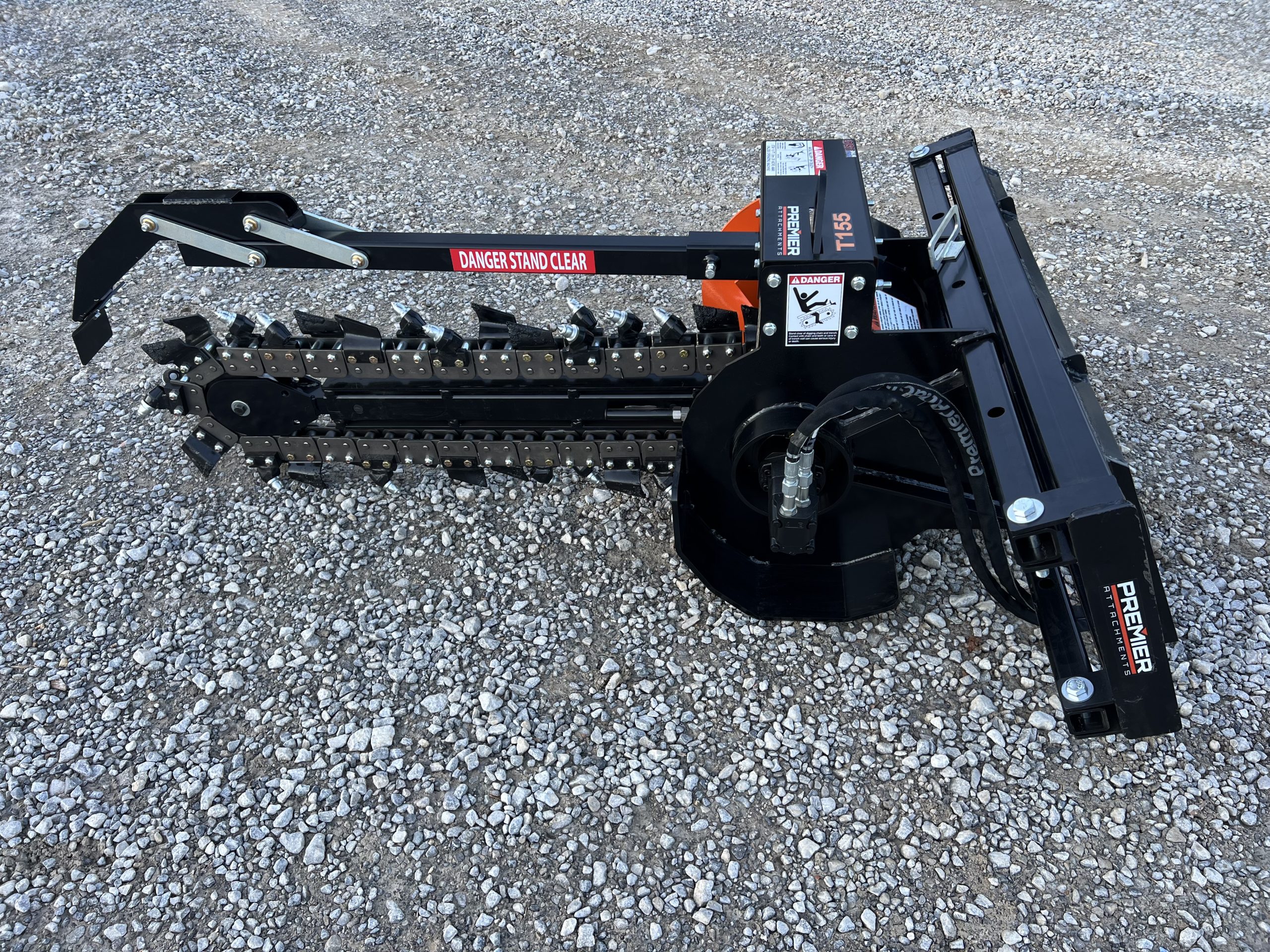 Premier T155 48" x 6" Trencher Attachment 50/50 Bullet Teeth Fits Skid Steer Quick Attach - Image 9