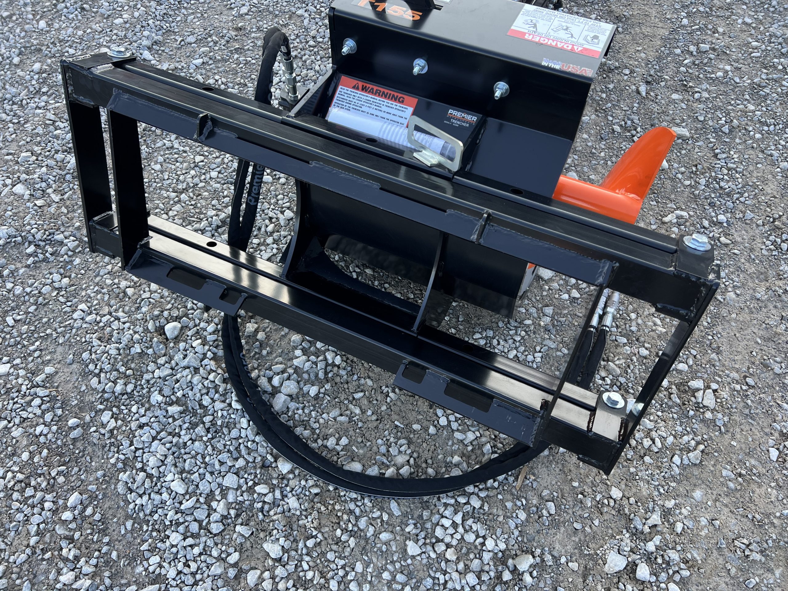 Premier T155 48" x 6" Trencher Attachment 50/50 Bullet Teeth Fits Skid Steer Quick Attach - Image 14