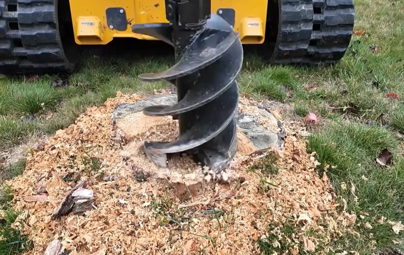 Lowe 12" Auger Stump Planer Tree Stump Grinder Post Hole Digger Bit, 2" Hex - Image 2