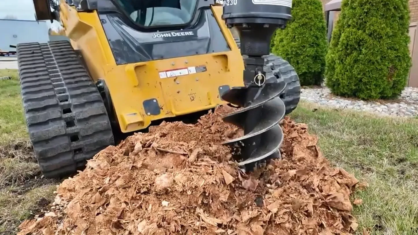 Lowe 12" Auger Stump Planer Tree Stump Grinder Post Hole Digger Bit, 2" Hex - Image 3