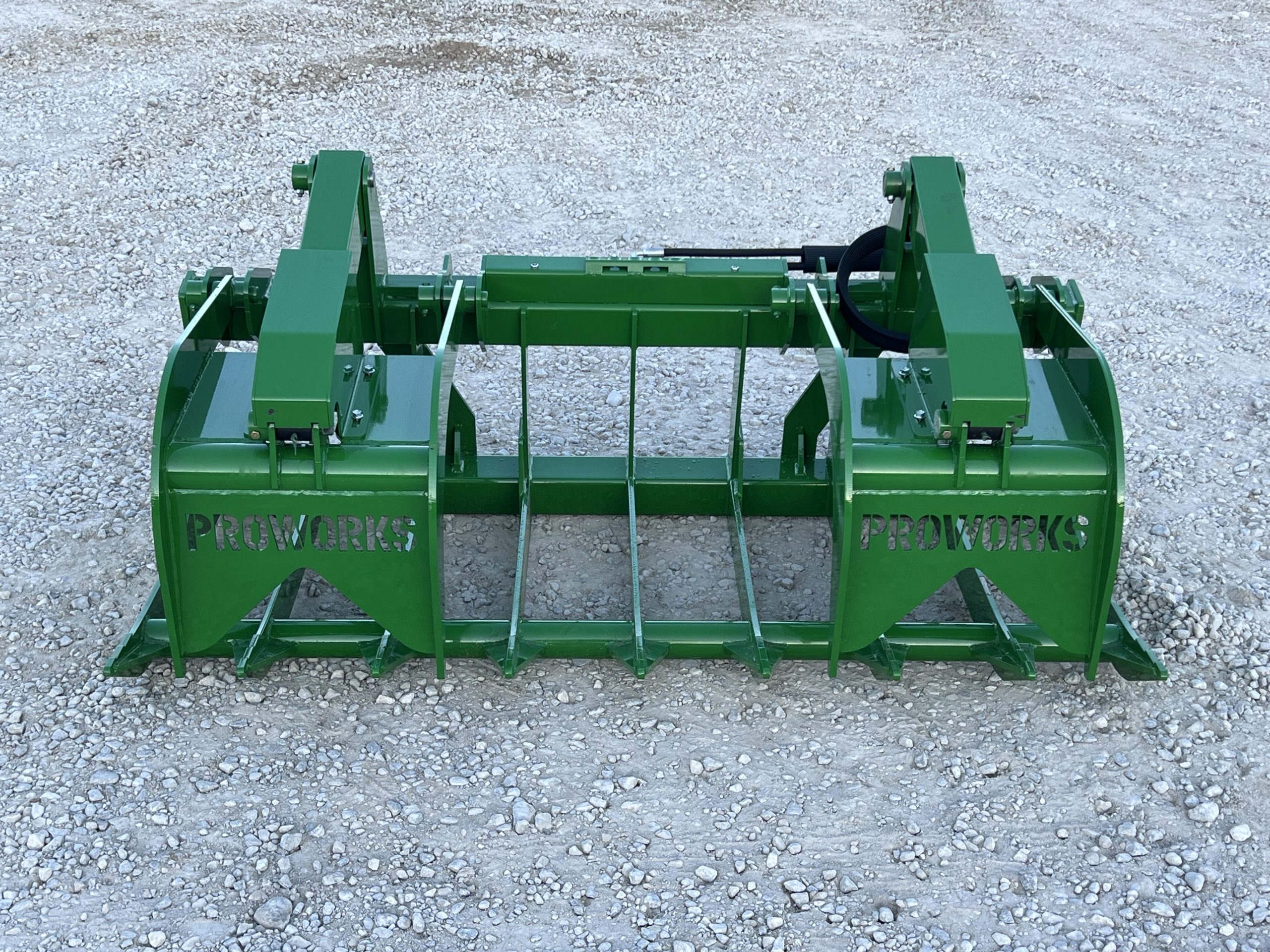 72" Heavy Duty Dual Cylinder Root Grapple Attachment Fits John Deere Global Tractor Loader - Image 3