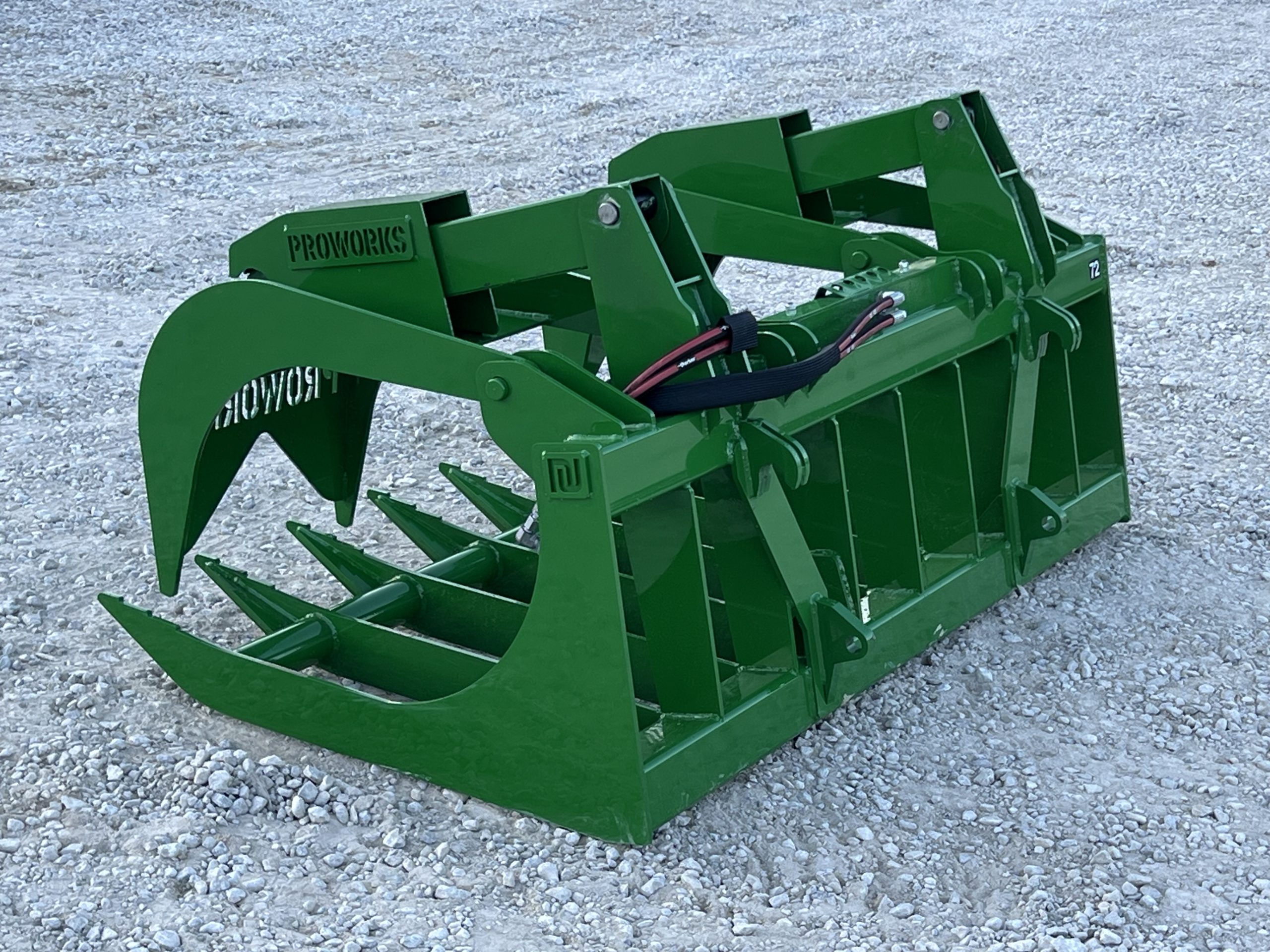 72" Heavy Duty Dual Cylinder Root Grapple Attachment Fits John Deere Global Tractor Loader - Image 8