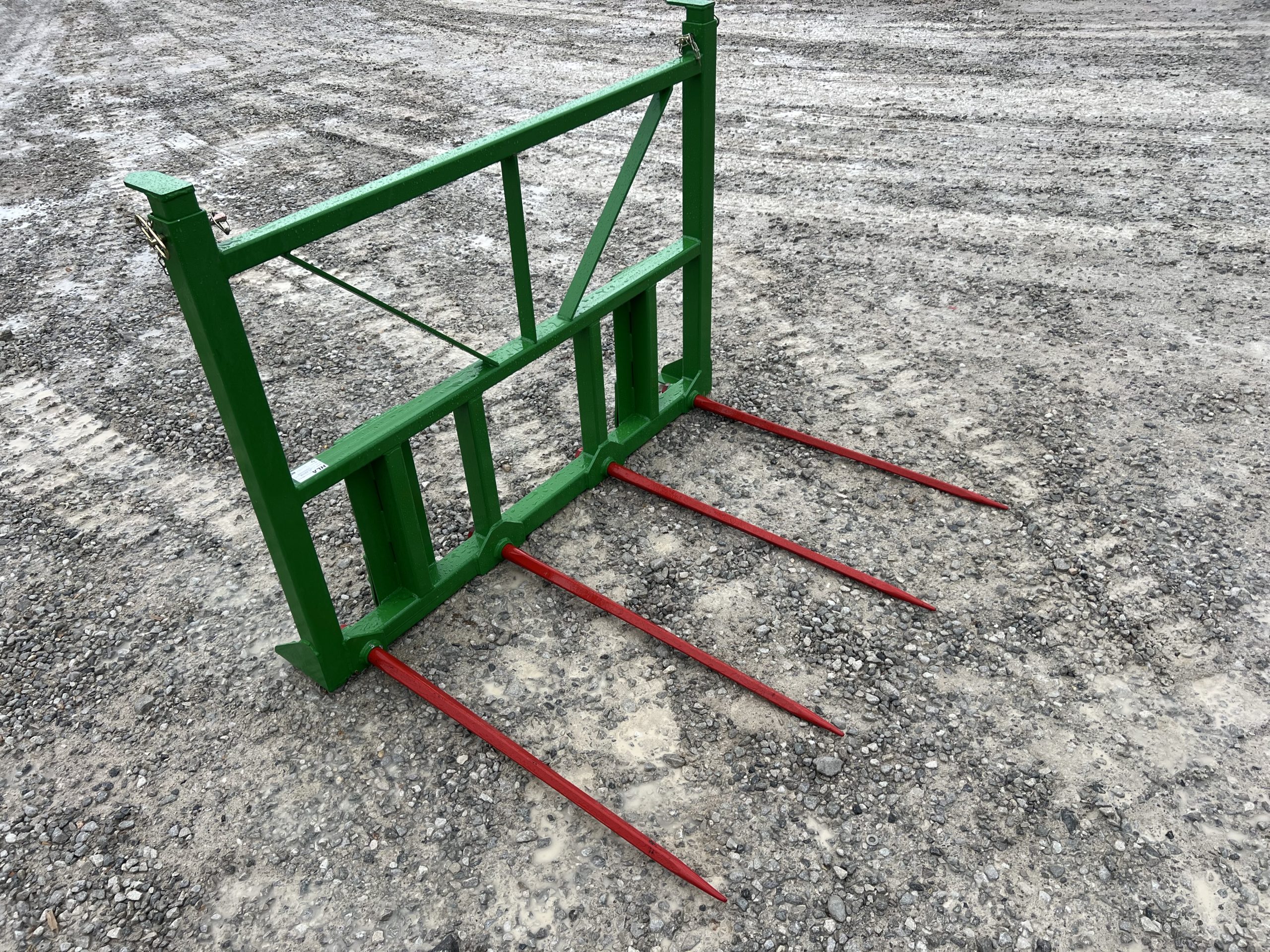 HLA Quad 49" Hay Bale Spear with Adjustable Guard Fits John Deere 400 500 Series Loaders - Image 5