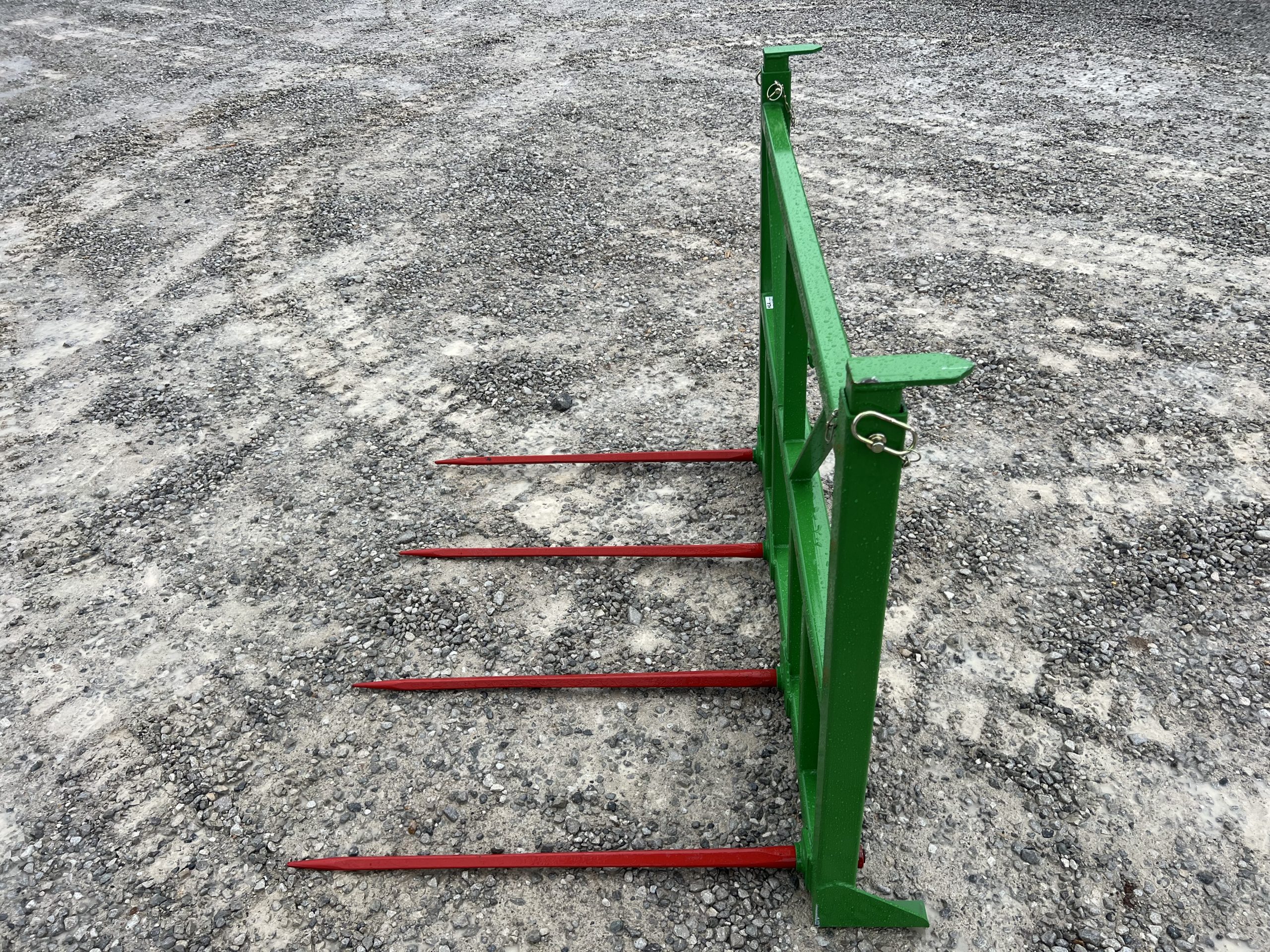 HLA Quad 49" Hay Bale Spear with Adjustable Guard Fits John Deere 400 500 Series Loaders - Image 6