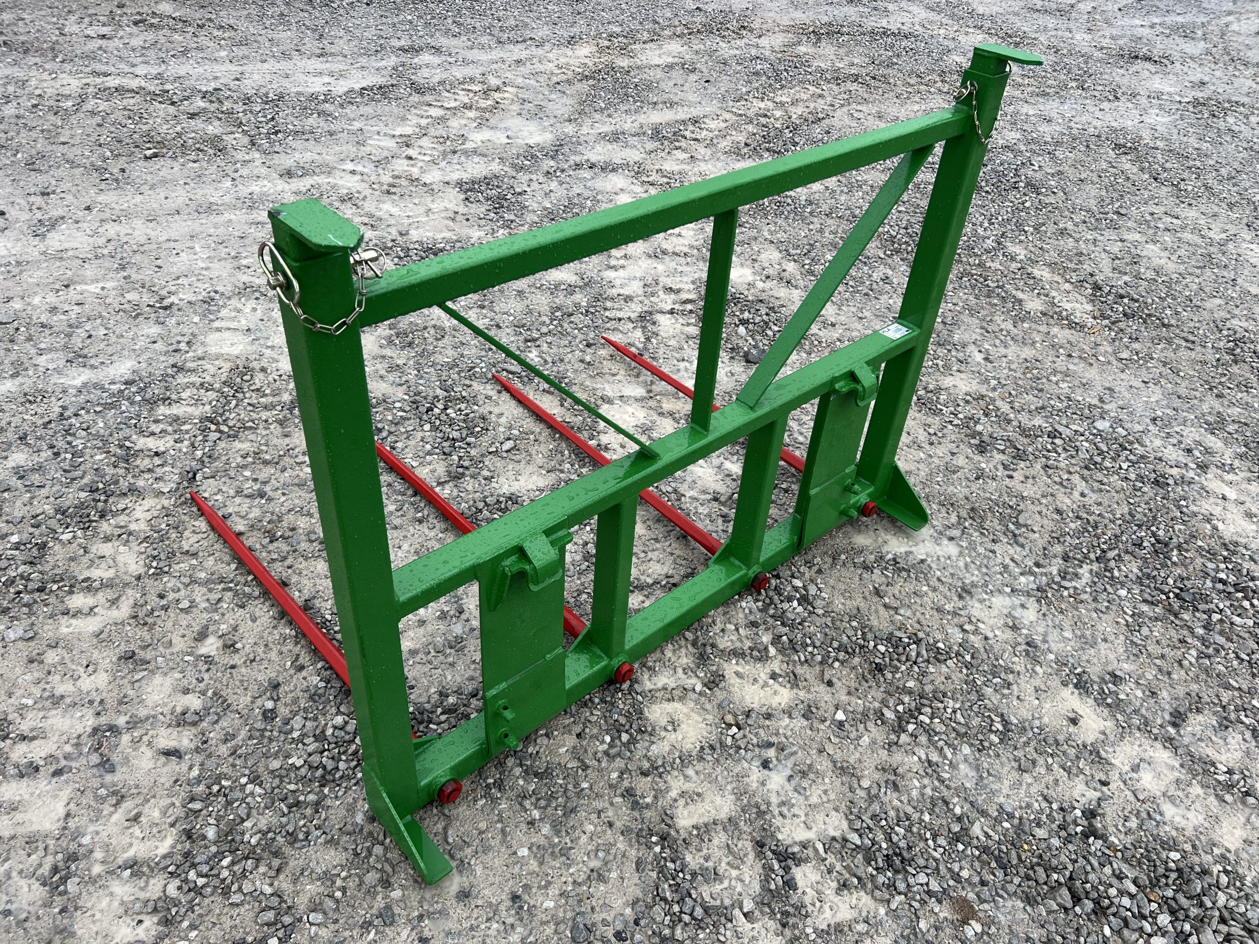 HLA Quad 49" Hay Bale Spear with Adjustable Guard Fits John Deere 400 500 Series Loaders - Image 7