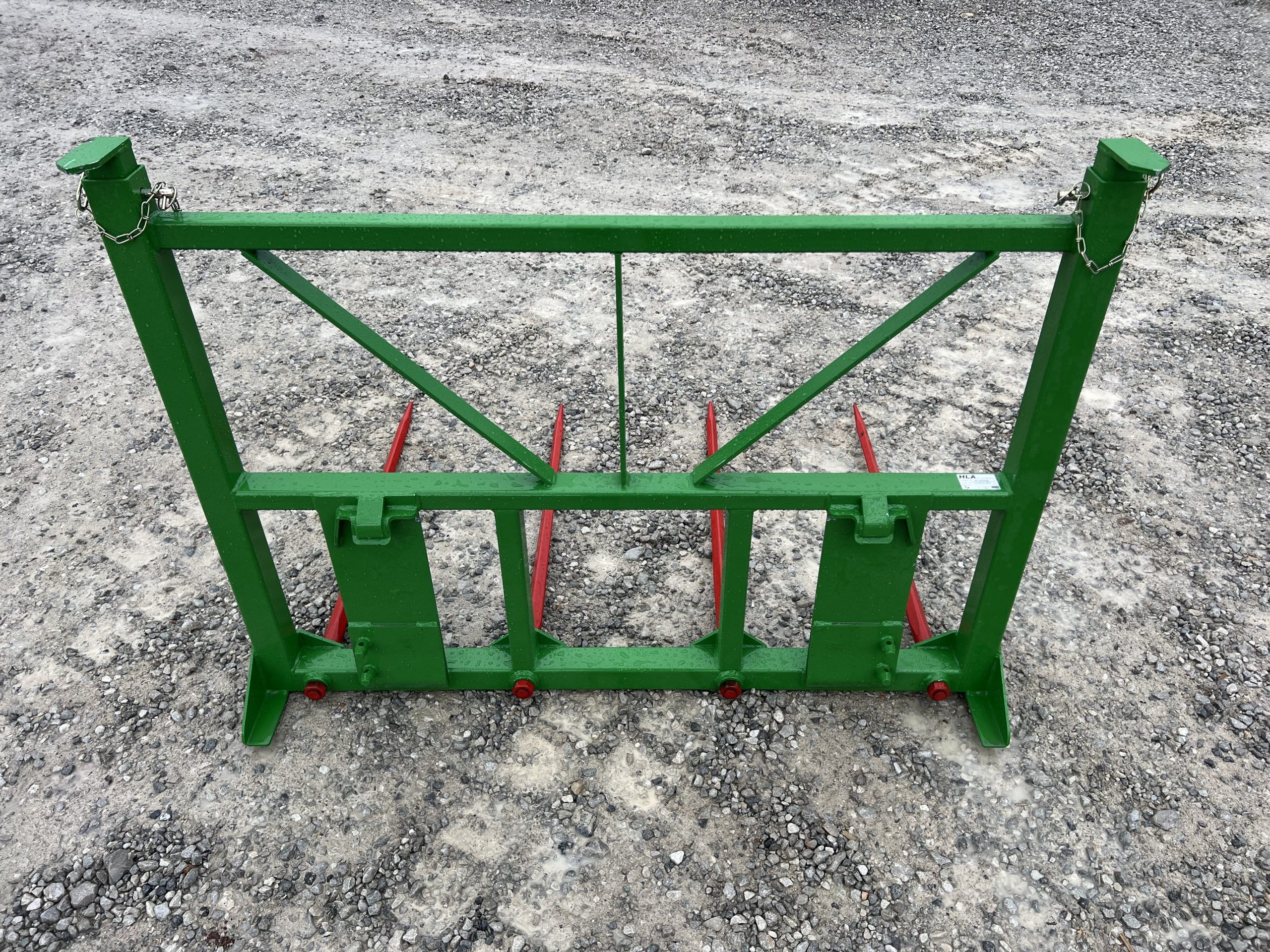 HLA Quad 49" Hay Bale Spear with Adjustable Guard Fits John Deere 400 500 Series Loaders - Image 8