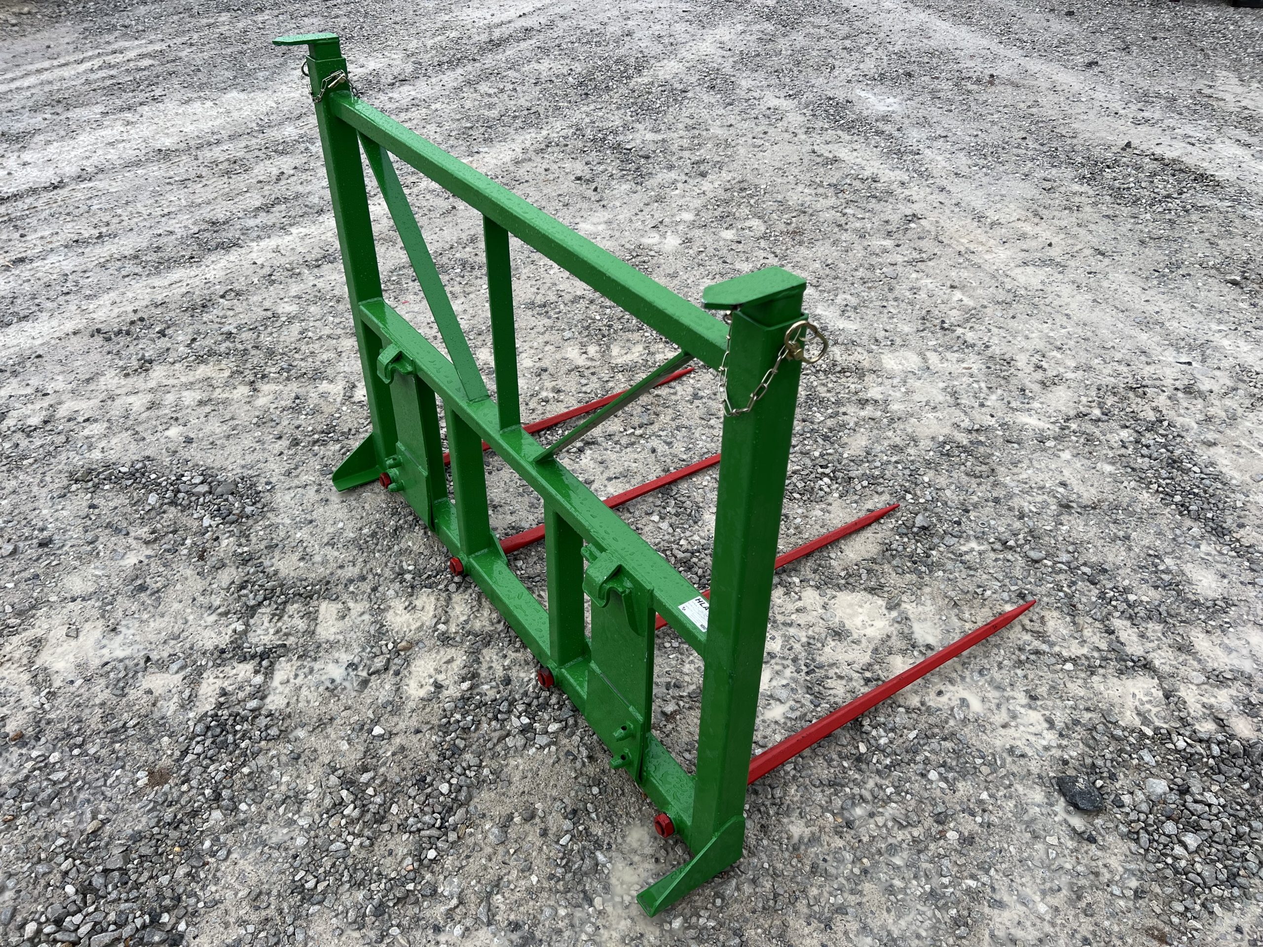 HLA Quad 49" Hay Bale Spear with Adjustable Guard Fits John Deere 400 500 Series Loaders - Image 9