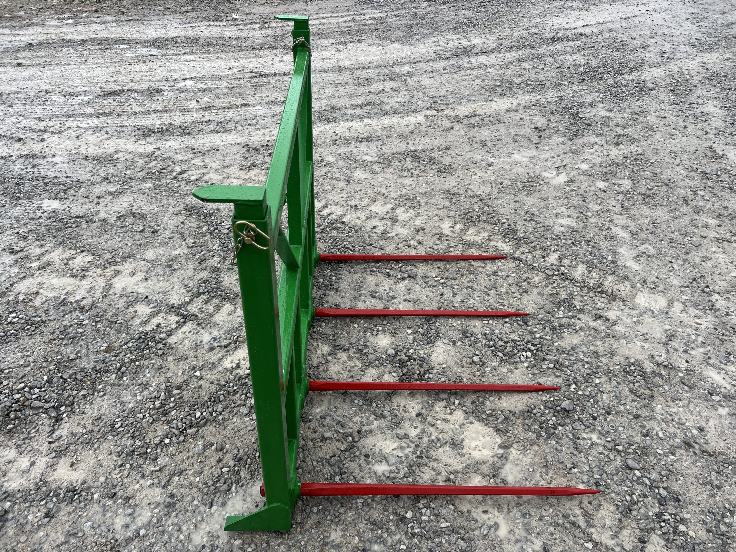 HLA Quad 49" Hay Bale Spear with Adjustable Guard Fits John Deere 400 500 Series Loaders - Image 10