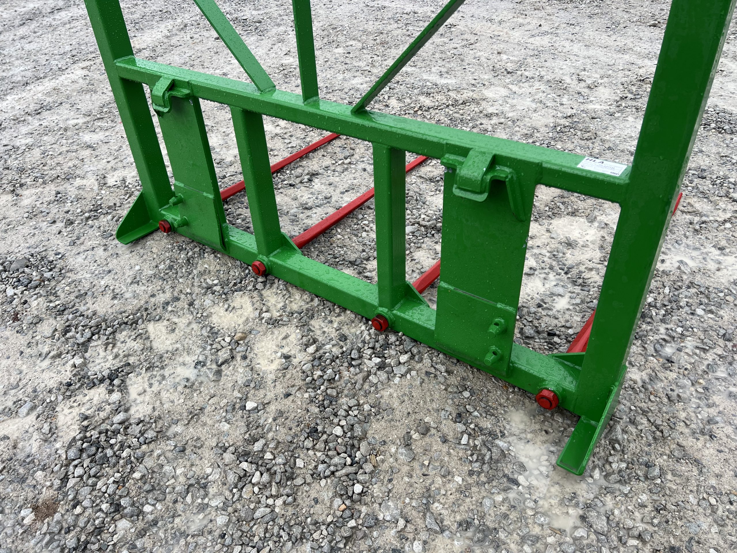 HLA Quad 49" Hay Bale Spear with Adjustable Guard Fits John Deere 400 500 Series Loaders - Image 13