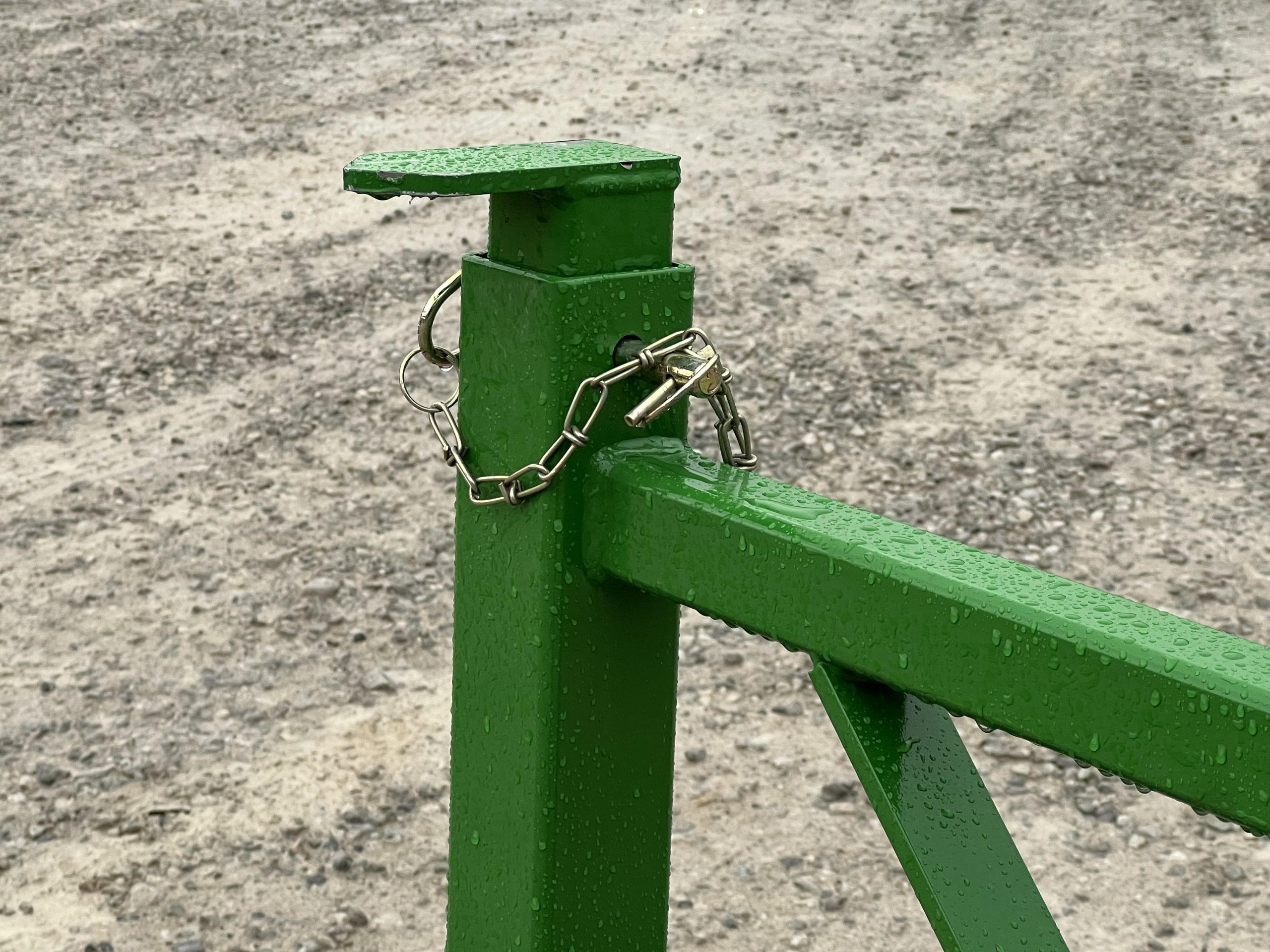 HLA Quad 49" Hay Bale Spear with Adjustable Guard Fits John Deere 400 500 Series Loaders - Image 14