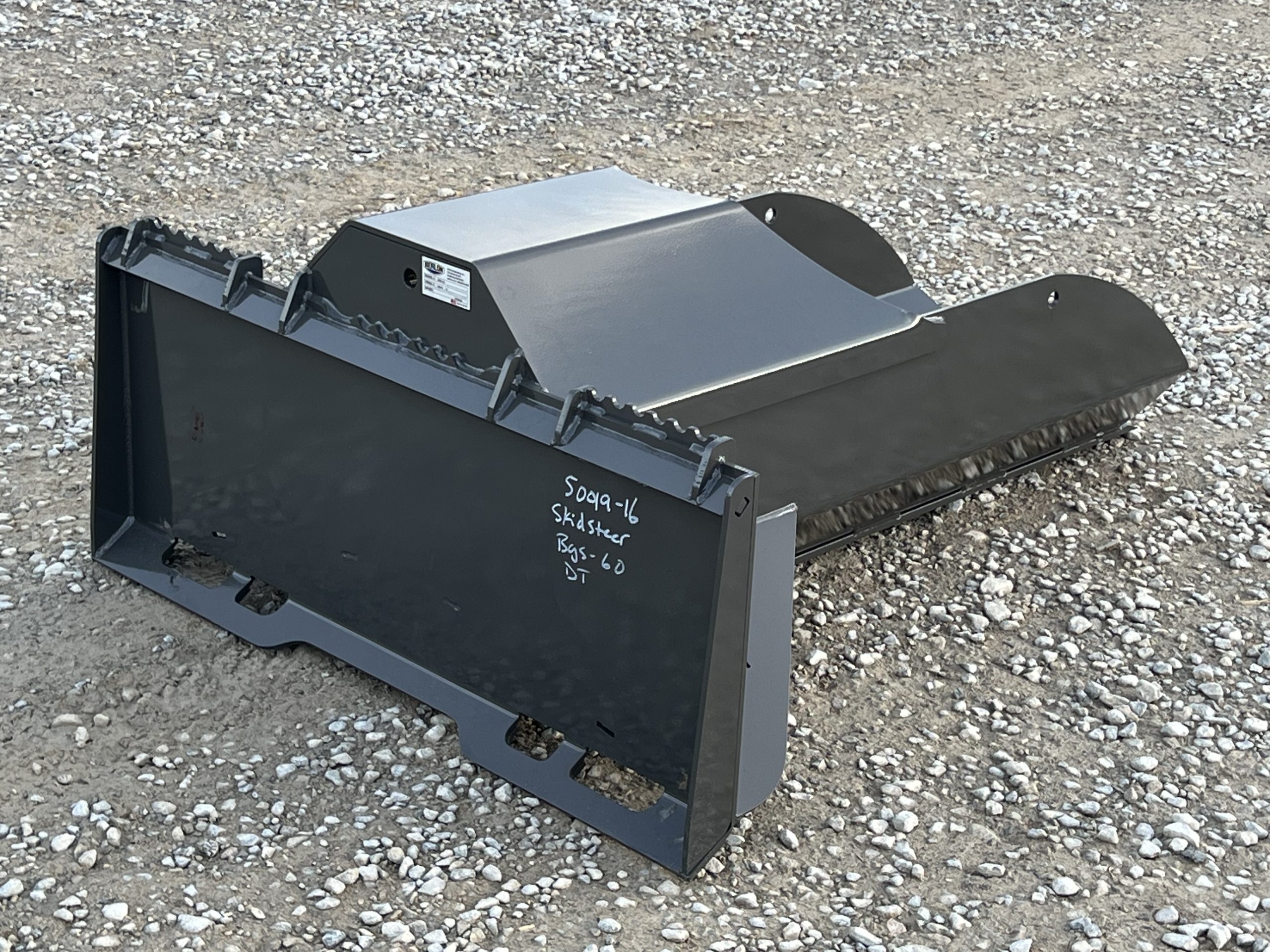 Berlon 60" Gravel Spoon Bucket Attachment Fits Skid Steer Quick Attach - Image 8