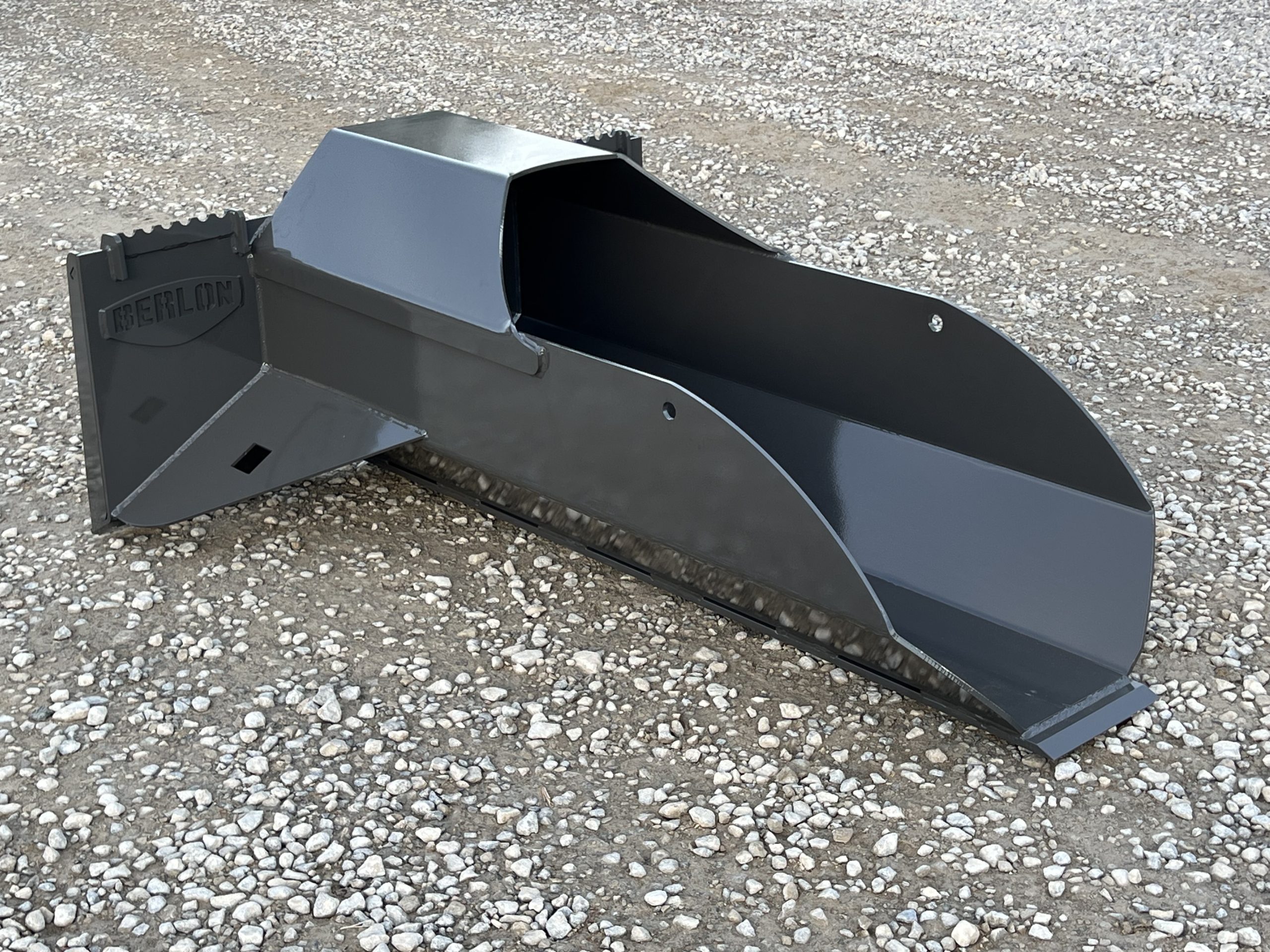 Berlon 60" Gravel Spoon Bucket Attachment Fits Skid Steer Quick Attach - Image 10