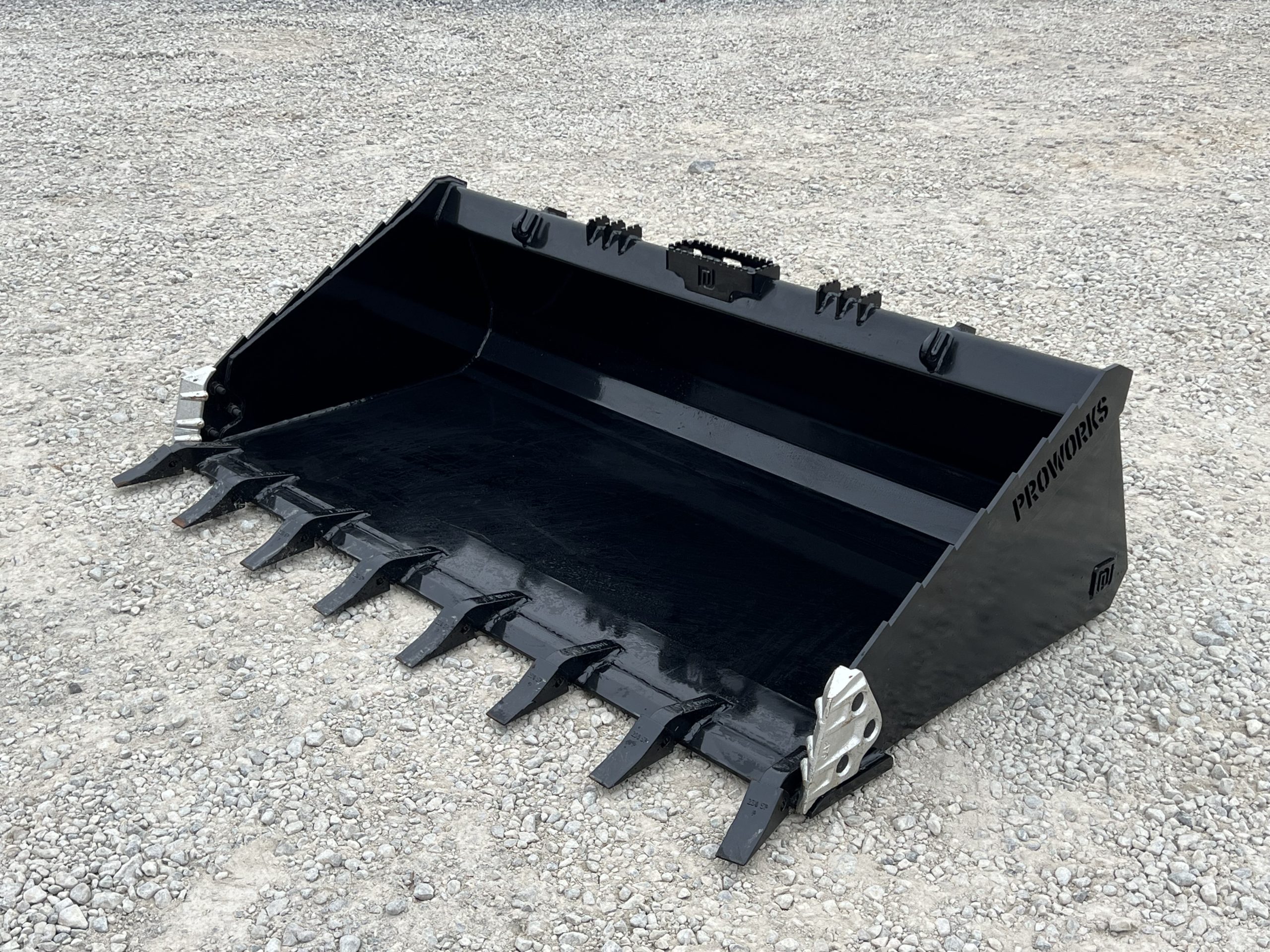 PROWORKS 74" Extreme Heavy Duty Tooth Bucket Attachment Fits Compact Track Loader - Image 2