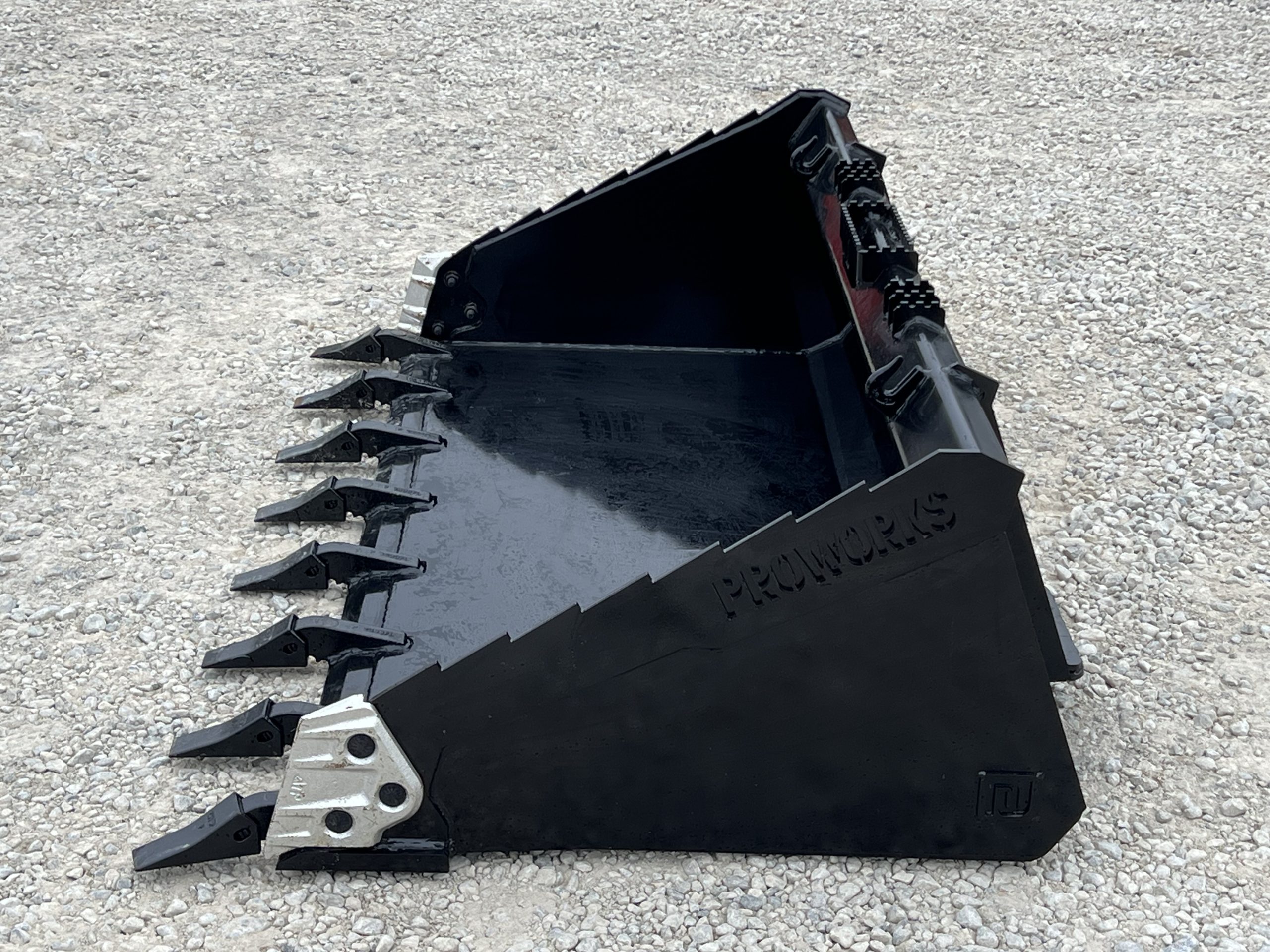 PROWORKS 74" Extreme Heavy Duty Tooth Bucket Attachment Fits Compact Track Loader - Image 6