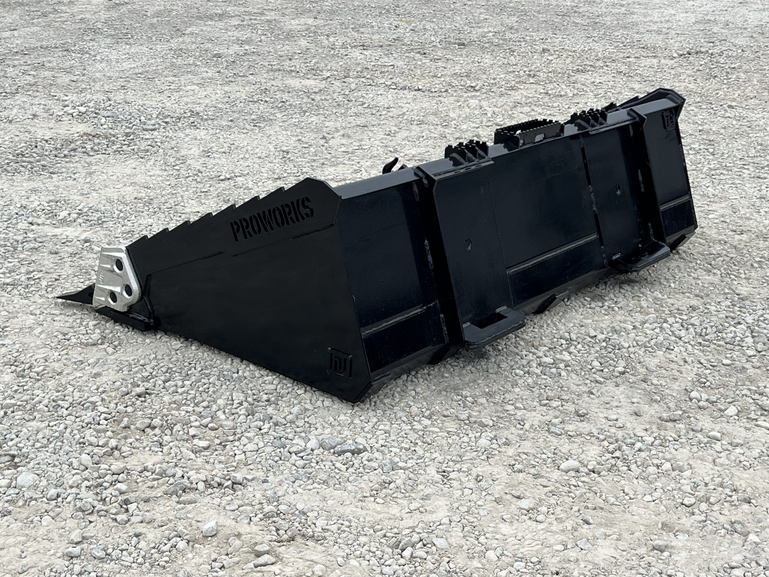 PROWORKS 74" Extreme Heavy Duty Tooth Bucket Attachment Fits Compact Track Loader - Image 13