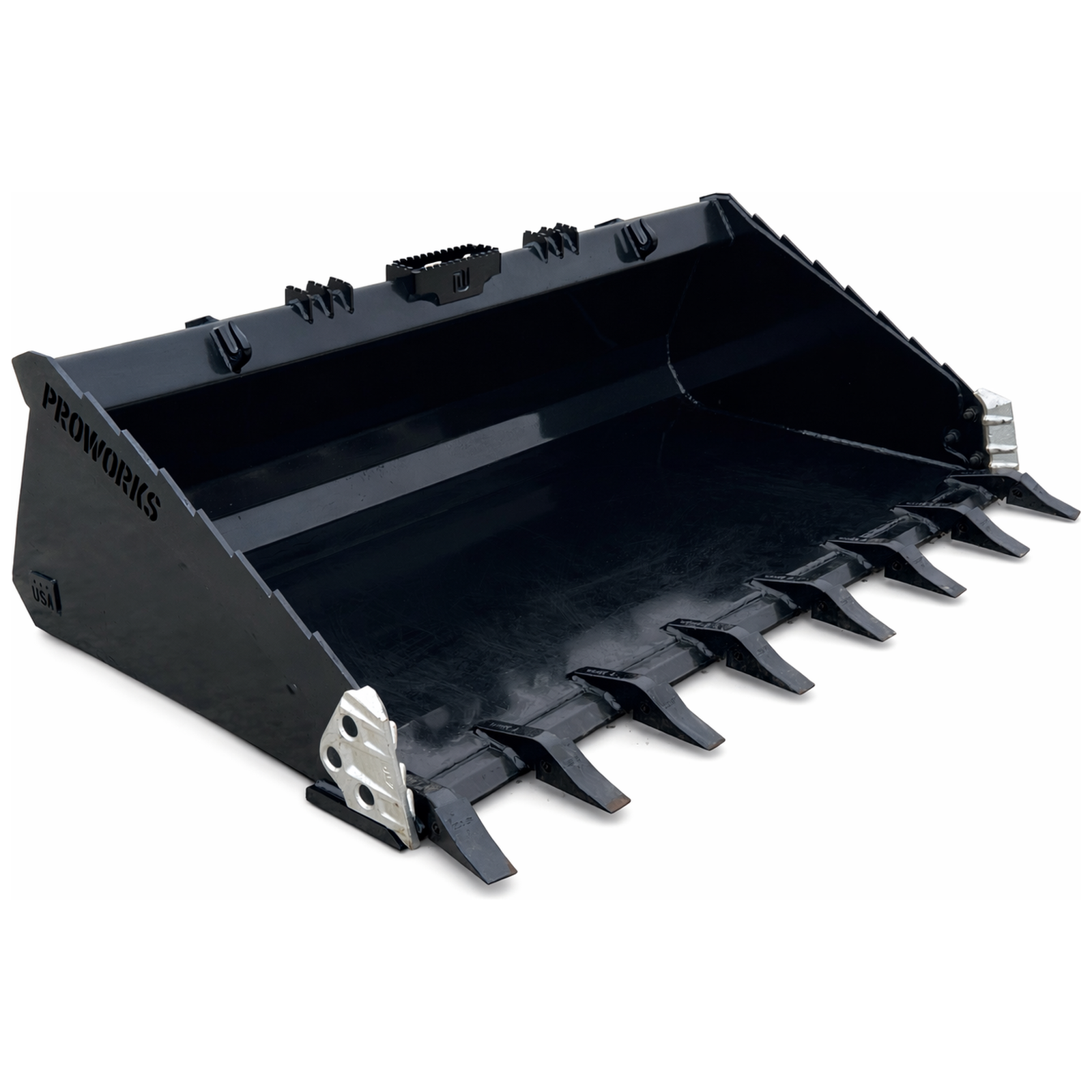 PROWORKS 74" Extreme Heavy Duty Tooth Bucket Attachment Fits Compact Track Loader