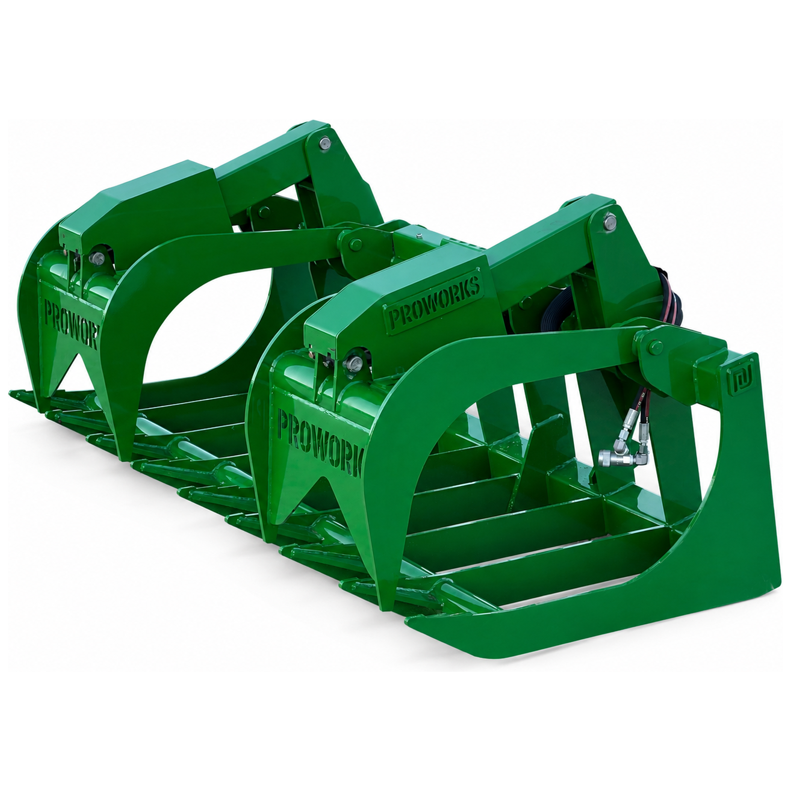72" Heavy Duty Dual Cylinder Root Grapple Attachment Fits John Deere Global Tractor Loader