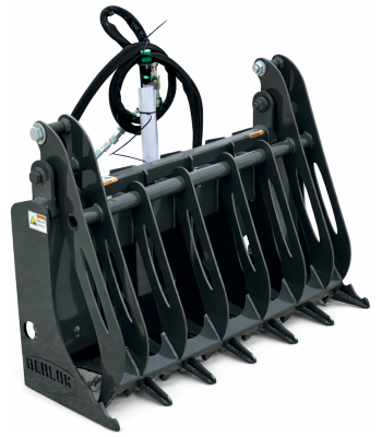 Berlon 48" Mini Root Rake Grapple Attachment Fits Mini Skid Steer