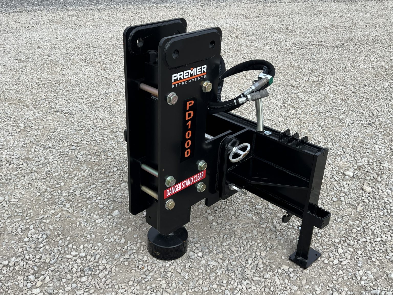 Trailer Post Rudder Attachment Premier PD1000 Hydraulic Post Driver Attachment Fits Skid Steer Loader ...