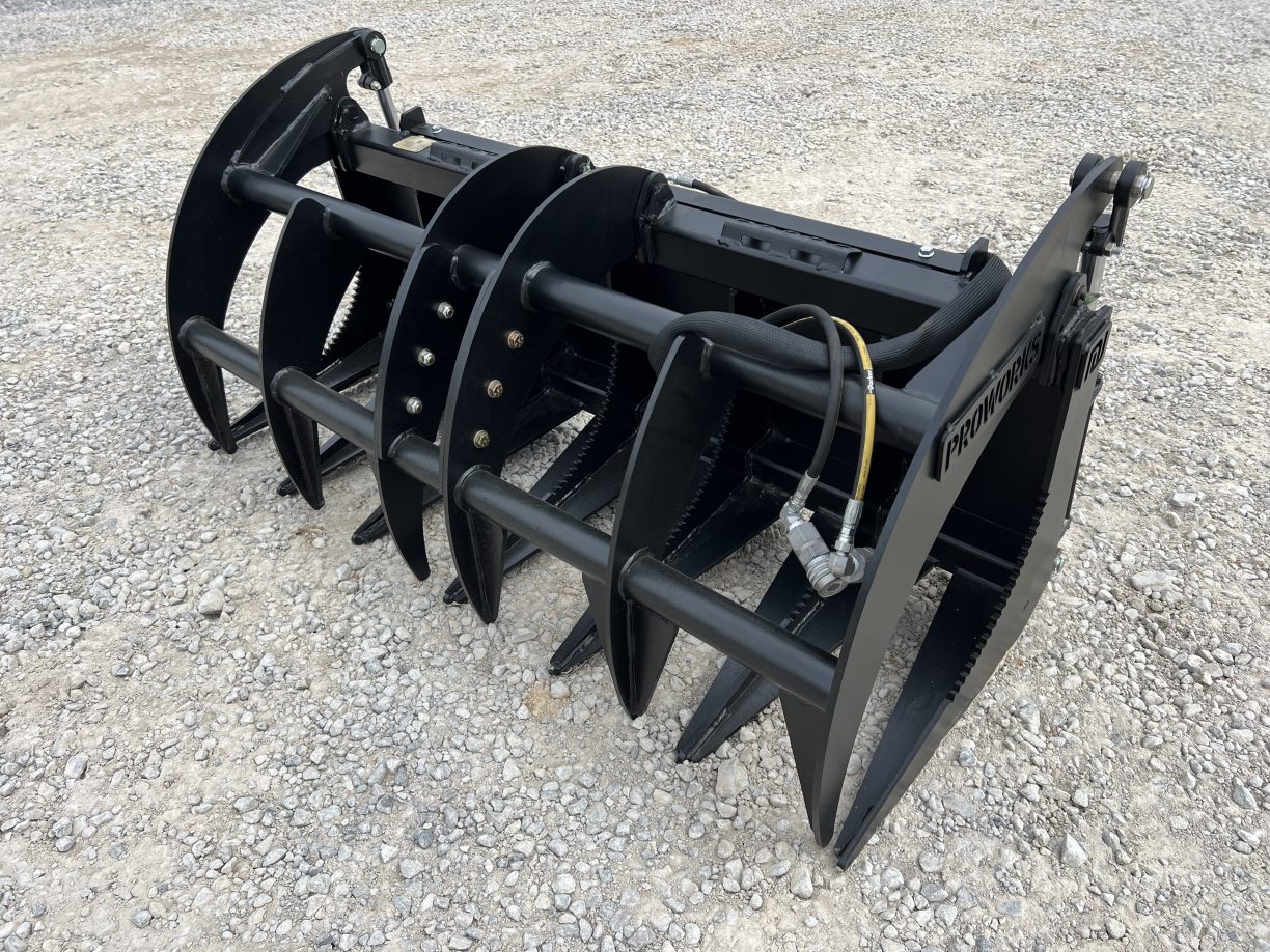 Proworks 60″ Root Rake Clam Grapple Attachment Fits Compact Tractor ...