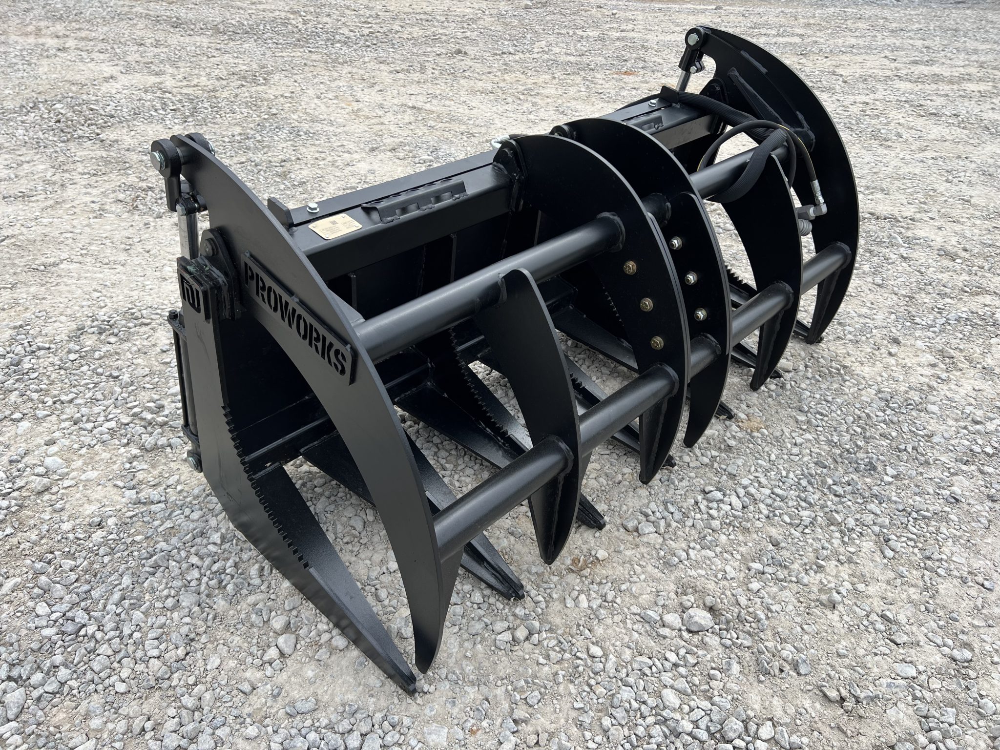 Proworks 60″ Root Rake Clam Grapple Attachment Fits Compact Tractor ...