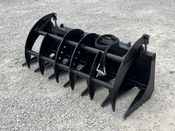 Proworks 72″ Root Rake Clam Grapple Attachment Fits Compact Tractor ...