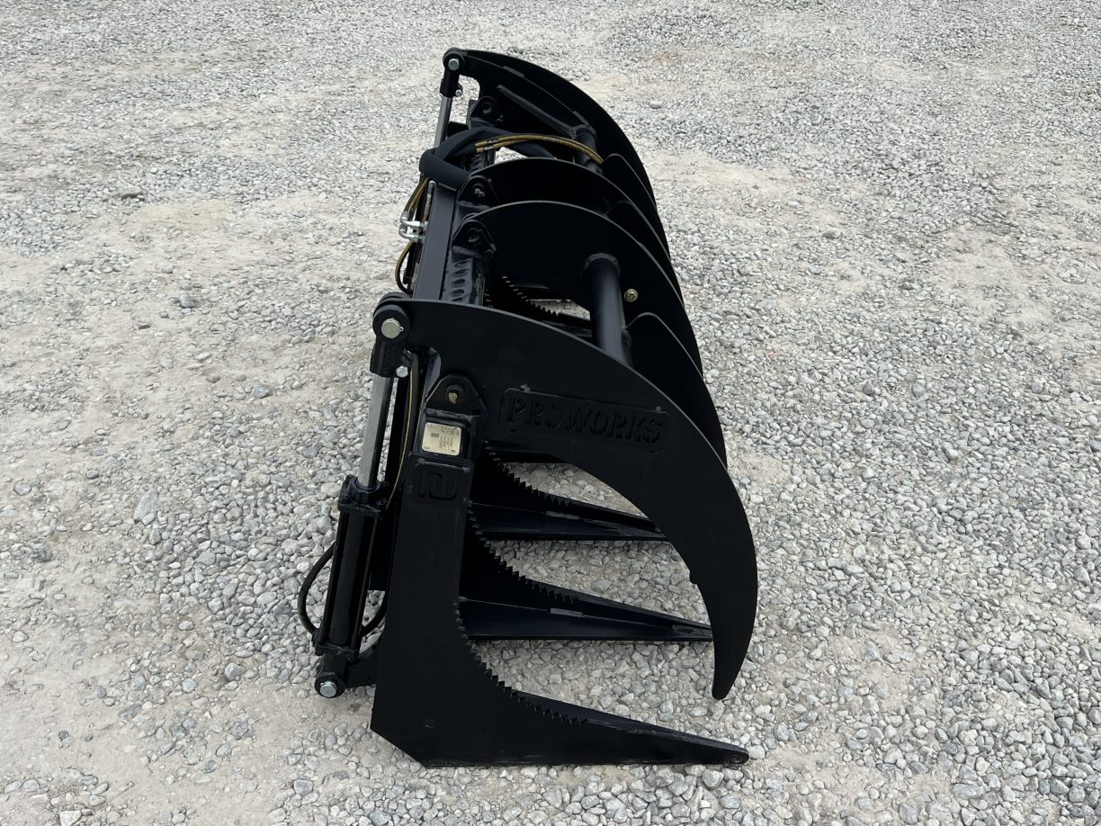 Proworks 72″ Root Rake Clam Grapple Attachment Fits Compact Tractor ...