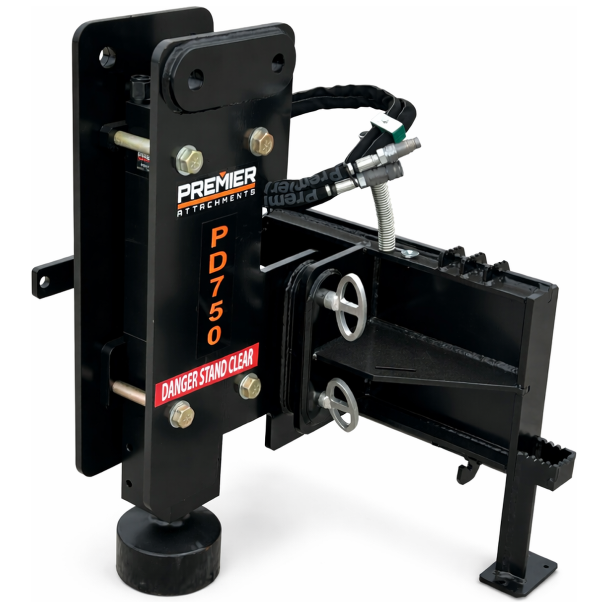 Trailer Post Rudder Attachment Premier PD750 Hydraulic Post Driver Attachment Fits Skid Steer Loader ...