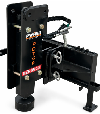 Premier PD750 Hydraulic Post Driver Attachment Fits Skid Steer Loader