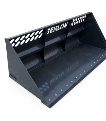 Berlon 96" Super Capacity Snow Mulch Bucket Attachment Fits Skid Steer