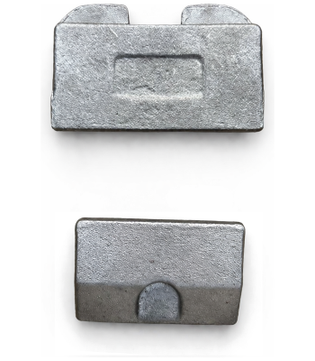 Class II Pallet Fork Blade Hook Set 4" Fork Tine Top & Bottom Hooks Cast Steel