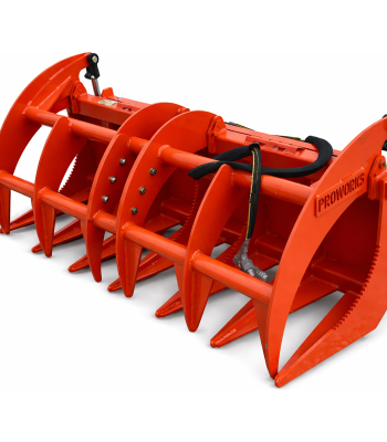 Proworks 60" Root Rake Clam Grapple Attachment Fits Compact Tractor Loader