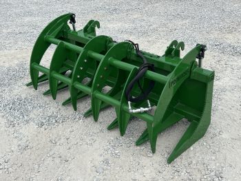 Proworks 72″ Root Rake Clam Grapple Fits John Deere Compact Tractor ...