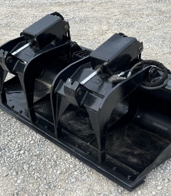 CAT 74" Grapple Bucket Demolition Scrap Log Brush Attachment Fits Skid Steer