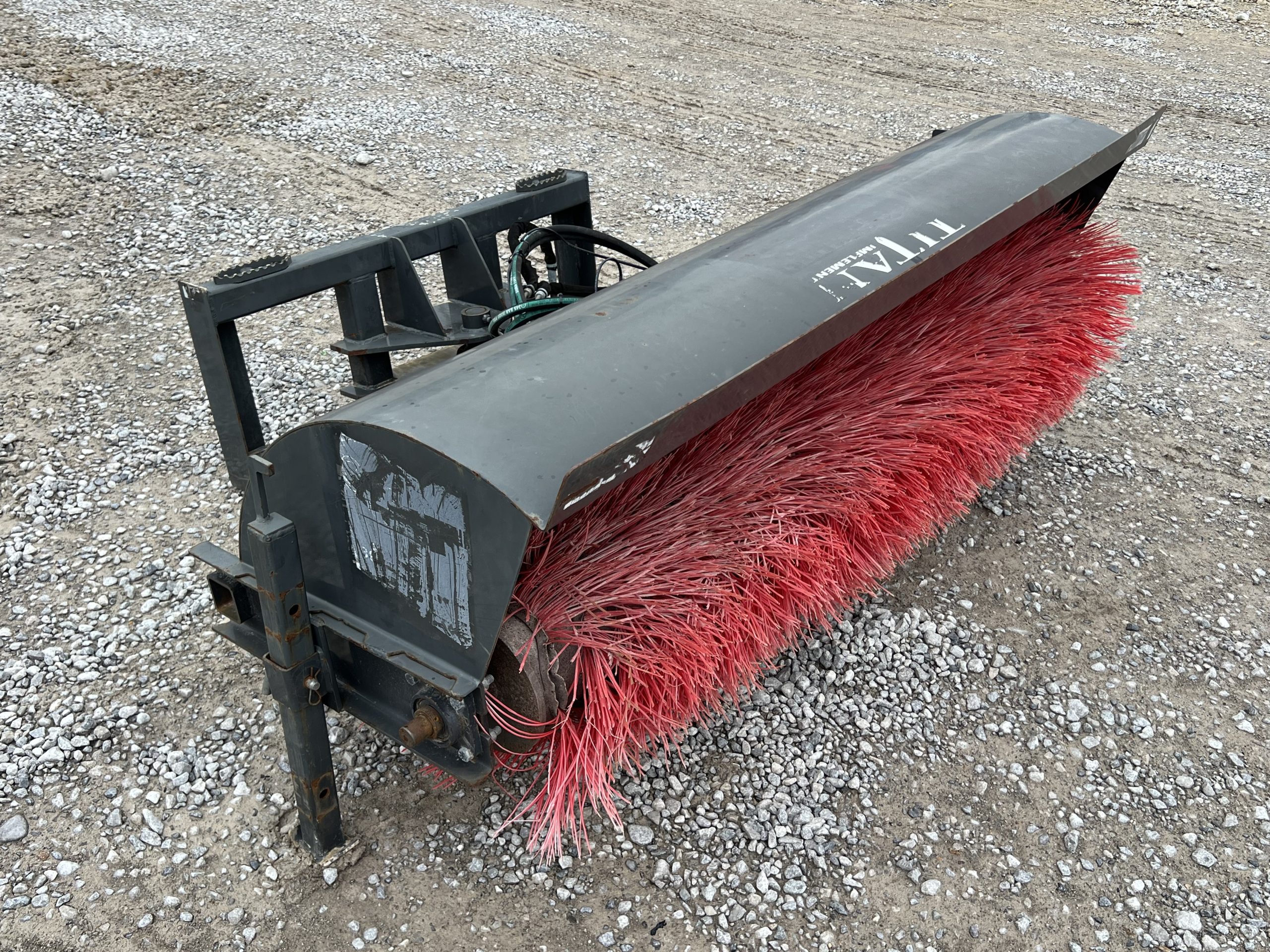 IronCraft Titan 72" Hydraulic Angle Sweeper Broom Attachment Skid Steer 14 Pin - Image 3