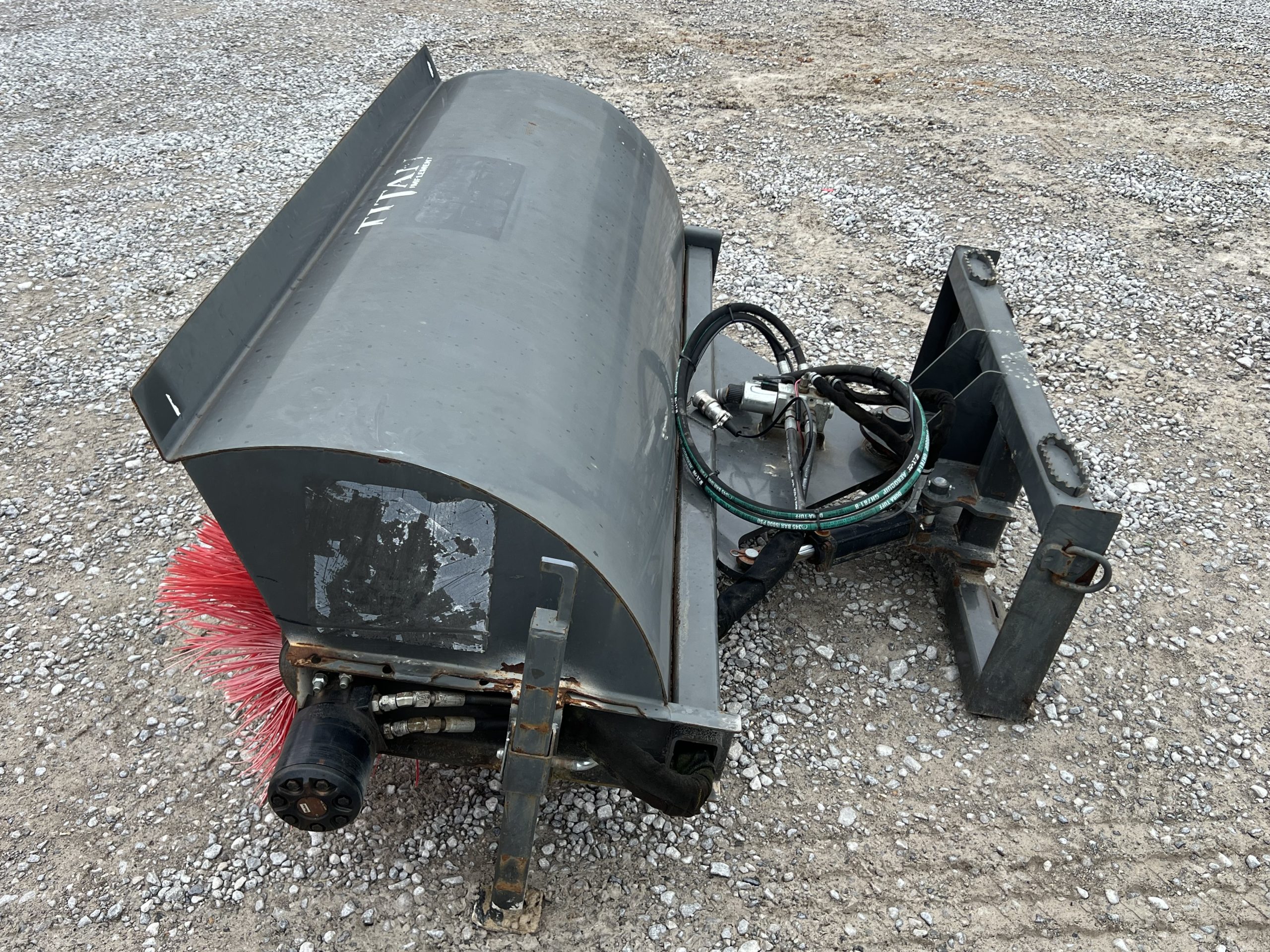 IronCraft Titan 72" Hydraulic Angle Sweeper Broom Attachment Skid Steer 14 Pin - Image 8