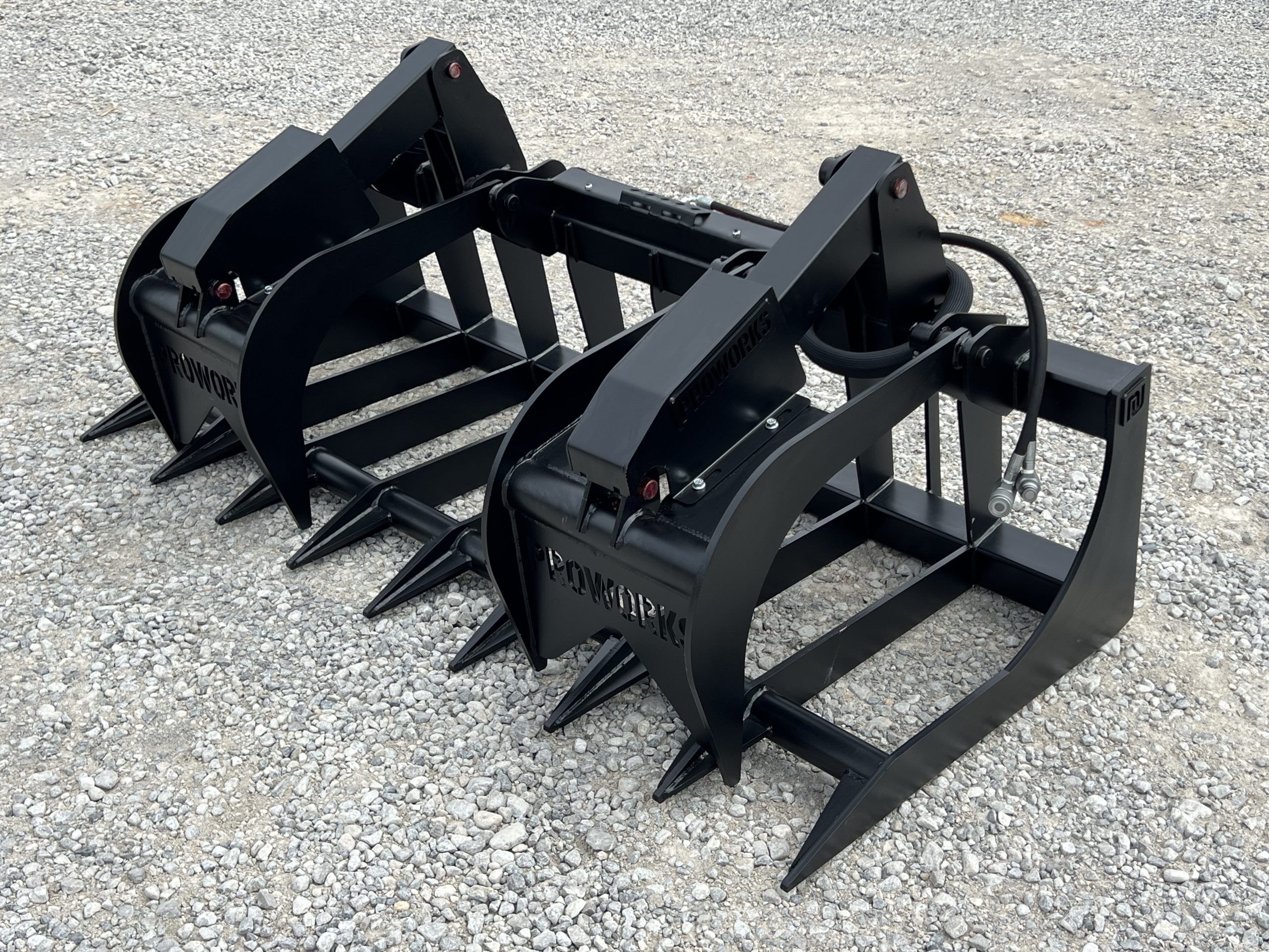 80" Extreme Duty Root Rake Grapple Attachment Fits Skid Steer Quick Attach - Image 2