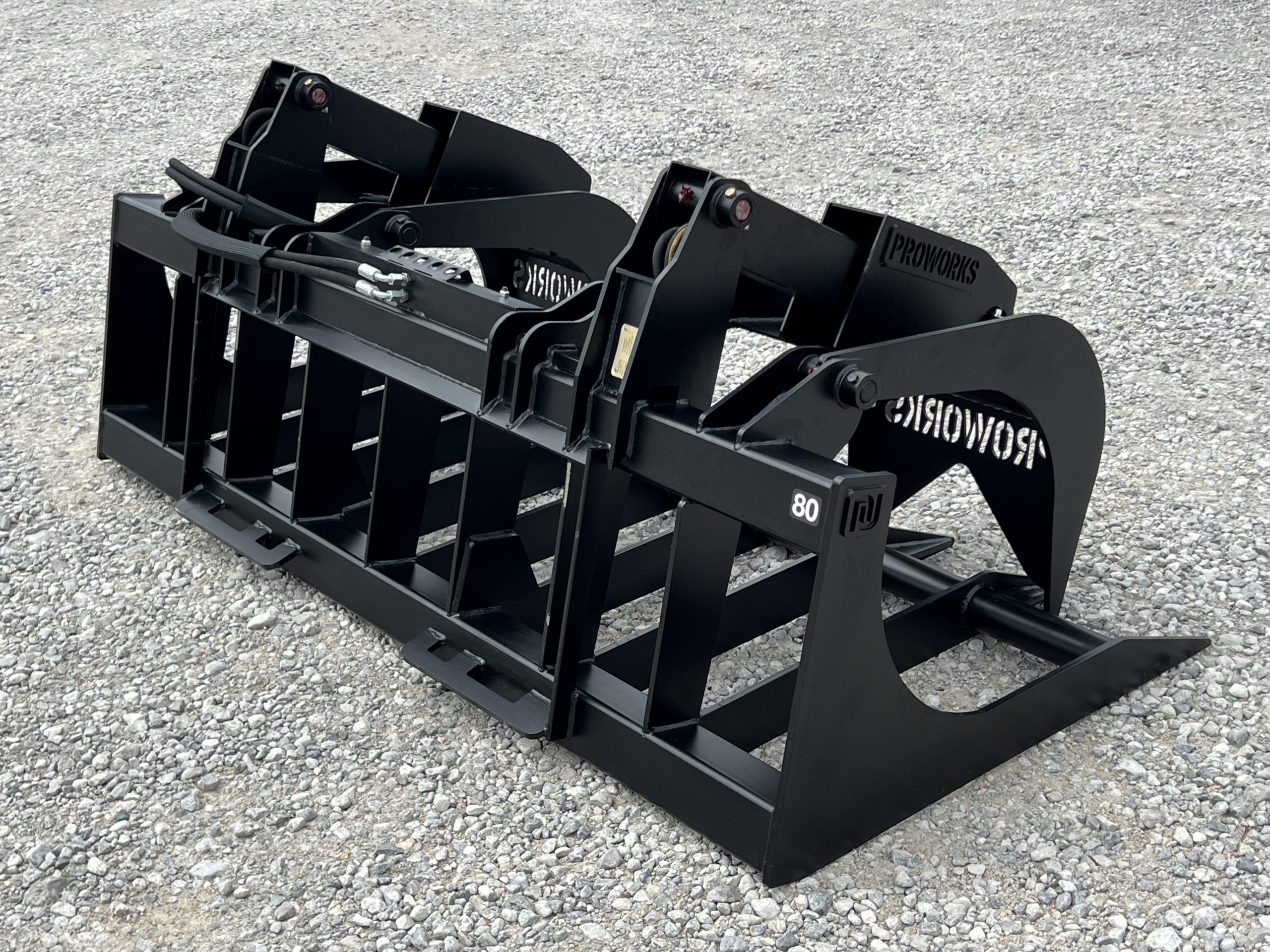 80" Extreme Duty Root Rake Grapple Attachment Fits Skid Steer Quick Attach - Image 6