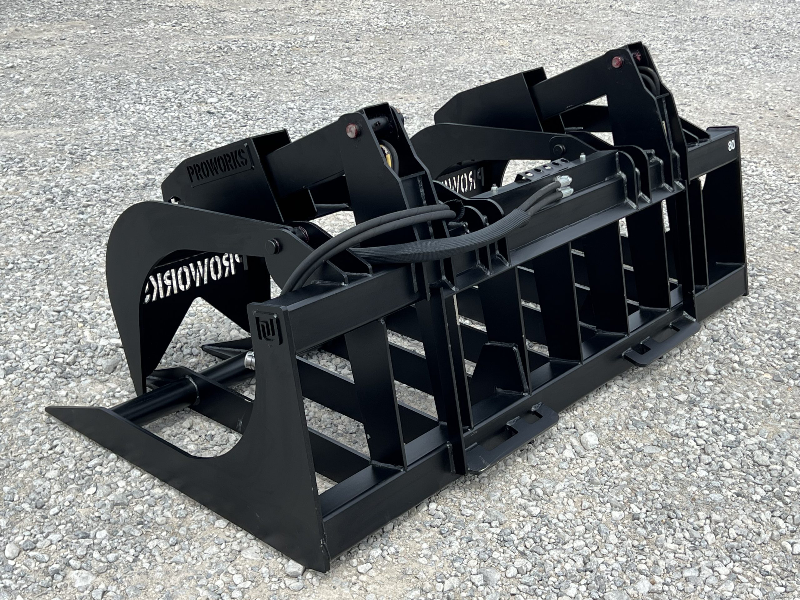 80" Extreme Duty Root Rake Grapple Attachment Fits Skid Steer Quick Attach - Image 8