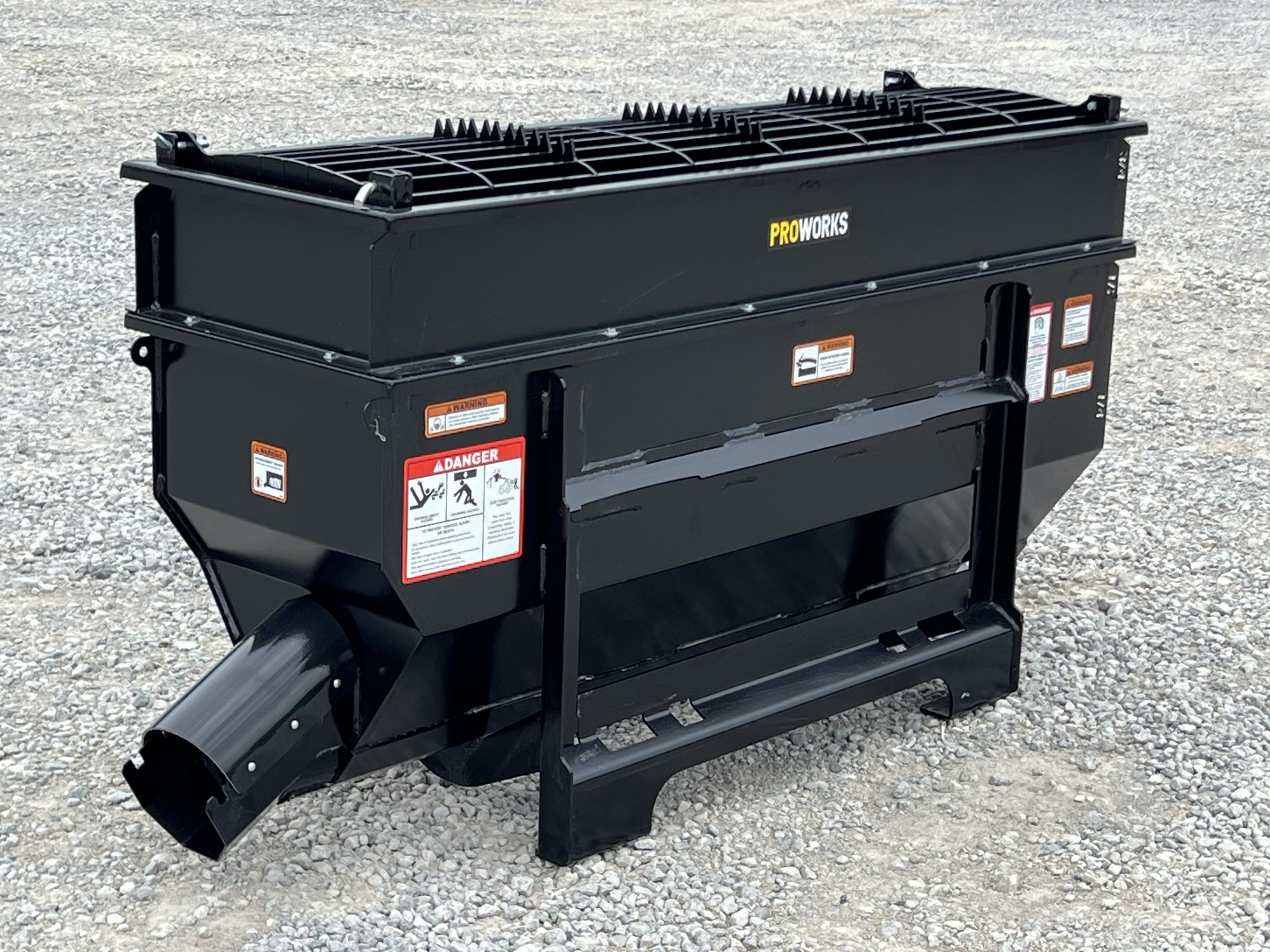 PROWORKS 3/4 Yard Auger Mixer Mixing Discharge Bucket Attachment Fits Skid Steer - Image 8