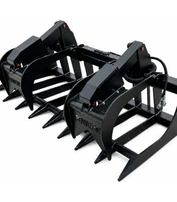 80" Extreme Duty Root Rake Grapple Attachment Fits Skid Steer Quick Attach