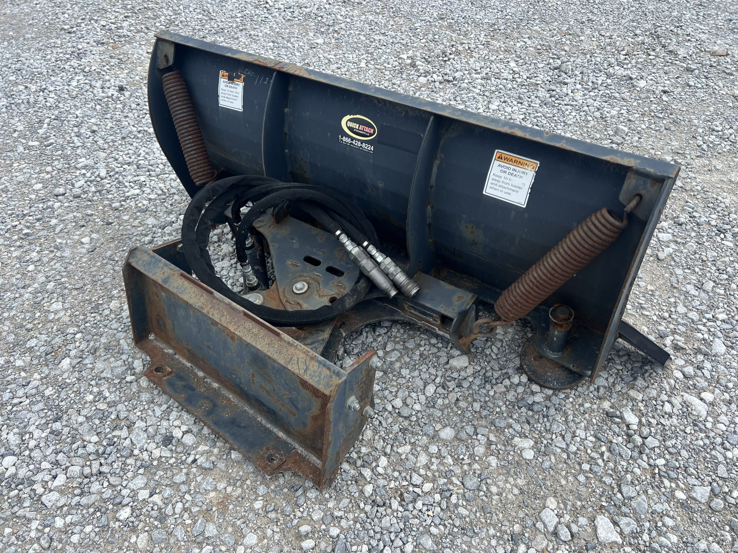 2018 Quick Attach Erskine 48" Snow Angle Blade Rubber Edge Attachment Mini Skid Steer - Image 6