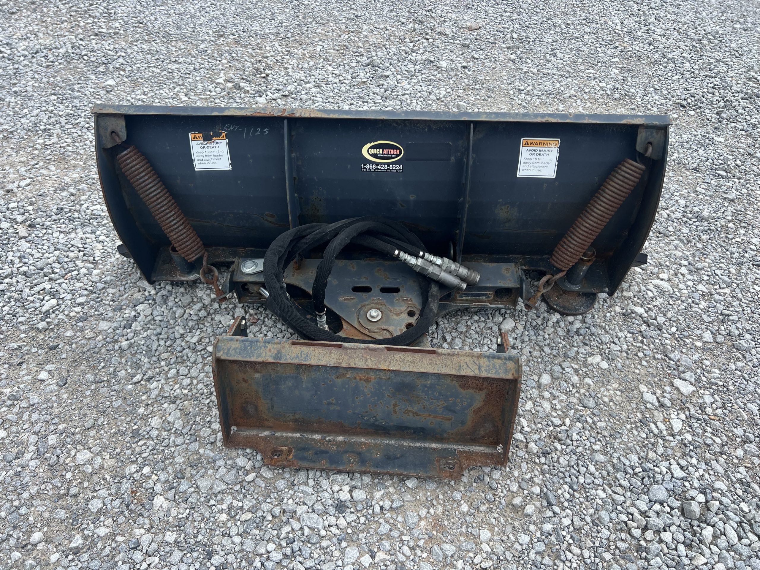 2018 Quick Attach Erskine 48" Snow Angle Blade Rubber Edge Attachment Mini Skid Steer - Image 7