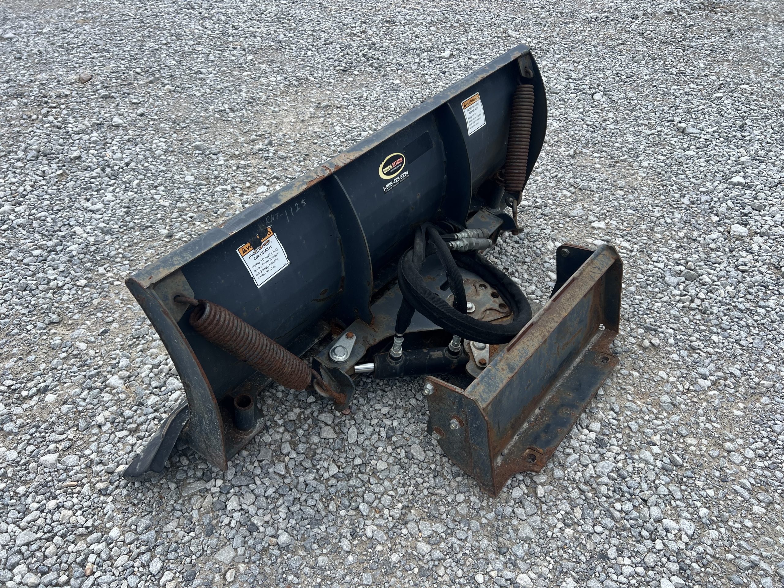 2018 Quick Attach Erskine 48" Snow Angle Blade Rubber Edge Attachment Mini Skid Steer - Image 8