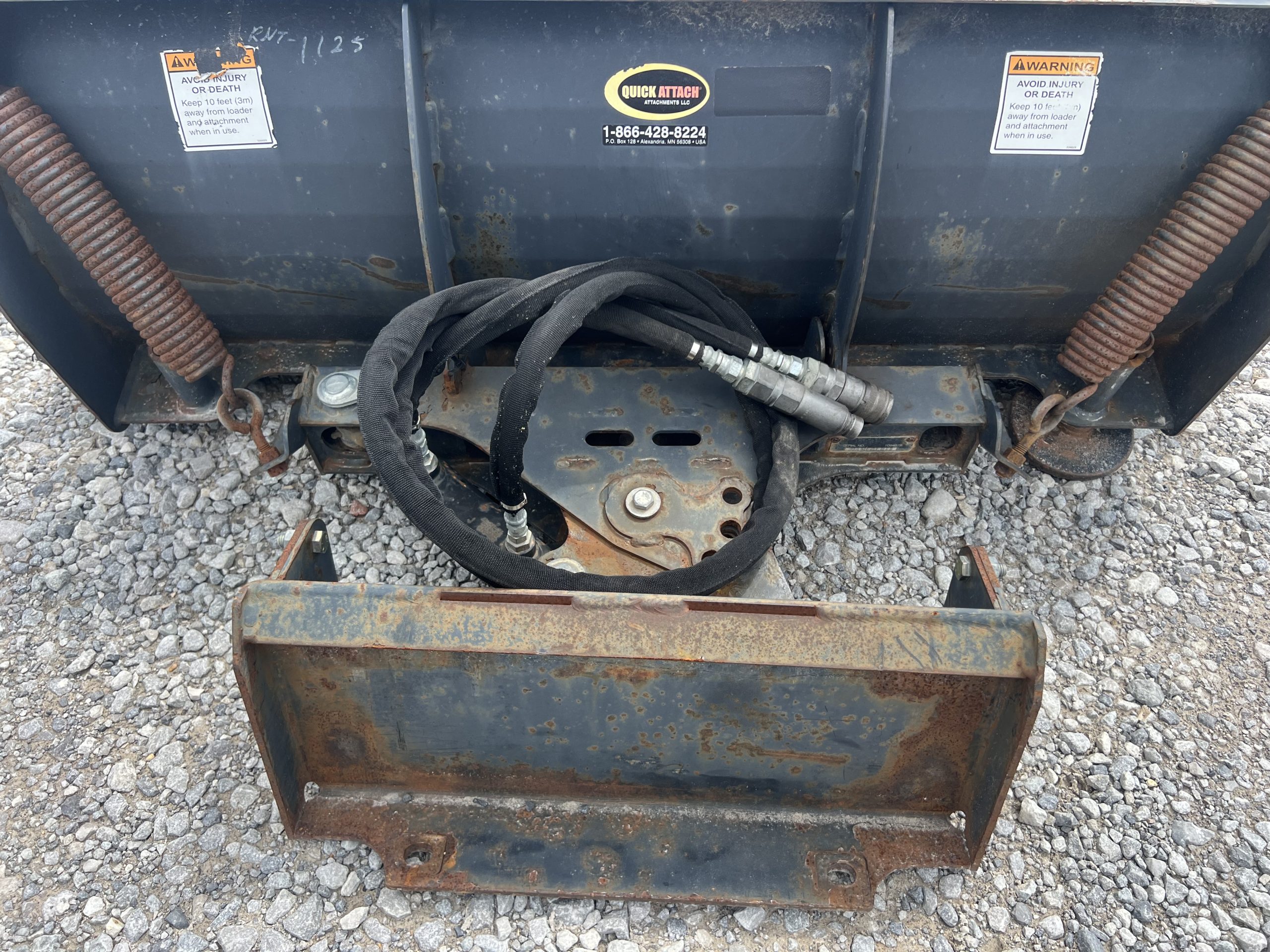 2018 Quick Attach Erskine 48" Snow Angle Blade Rubber Edge Attachment Mini Skid Steer - Image 11