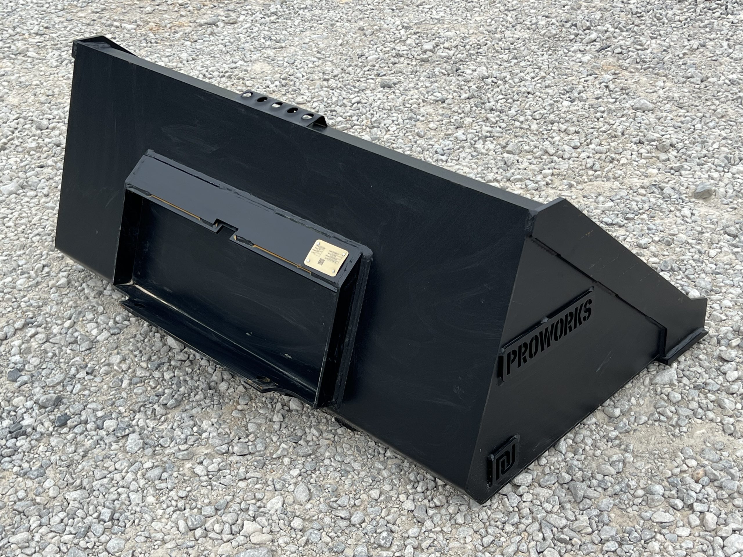 PROWORKS 48″ Smooth Dirt Bucket Attachment 20″ Tall Fits Mini Universal Skid Steer - Image 6
